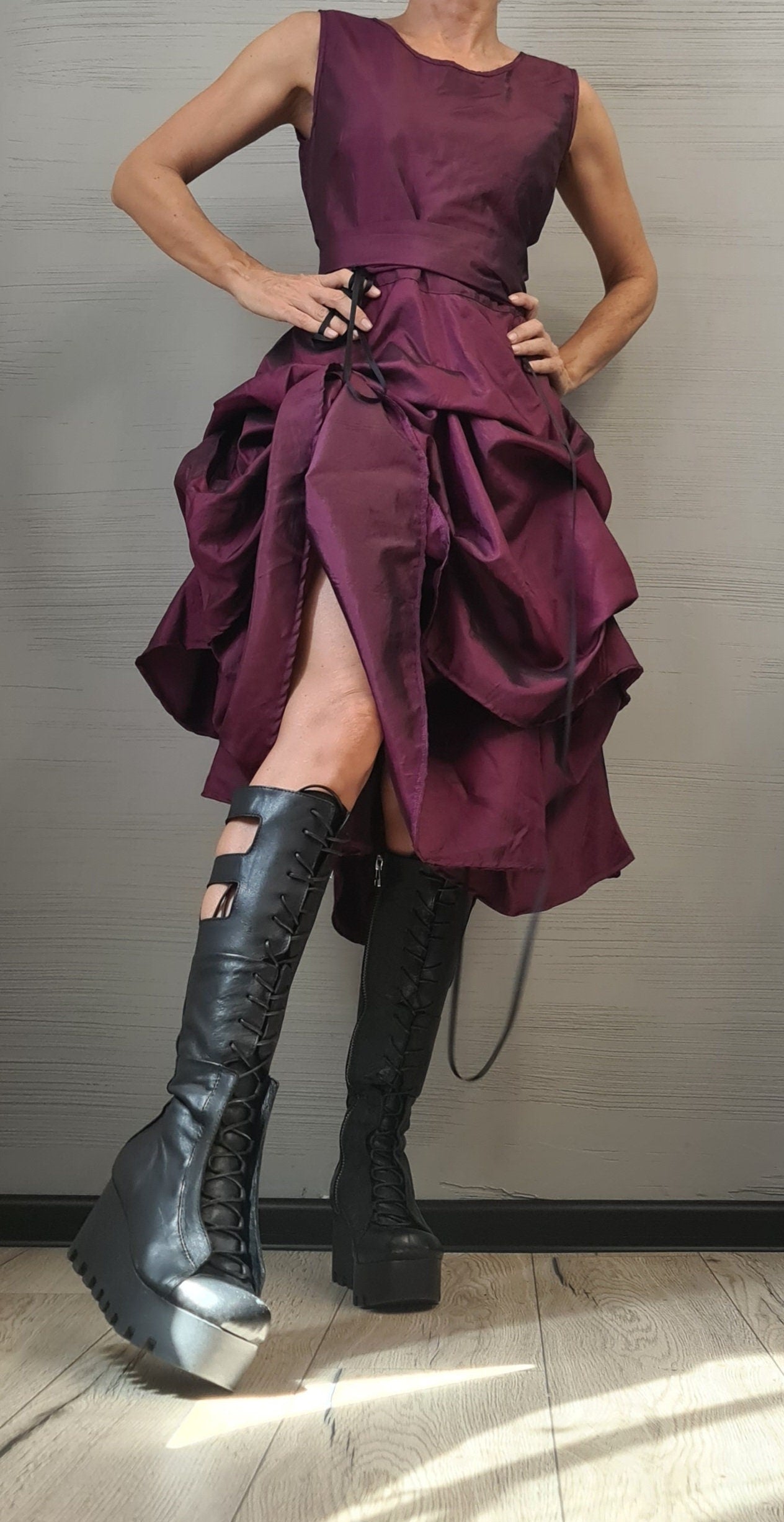 Asymmetric Dress, Plus Size Clothing, Gothic Dress, Sleeveless Dress, Cocktail dress, Wedding dress, Party dress