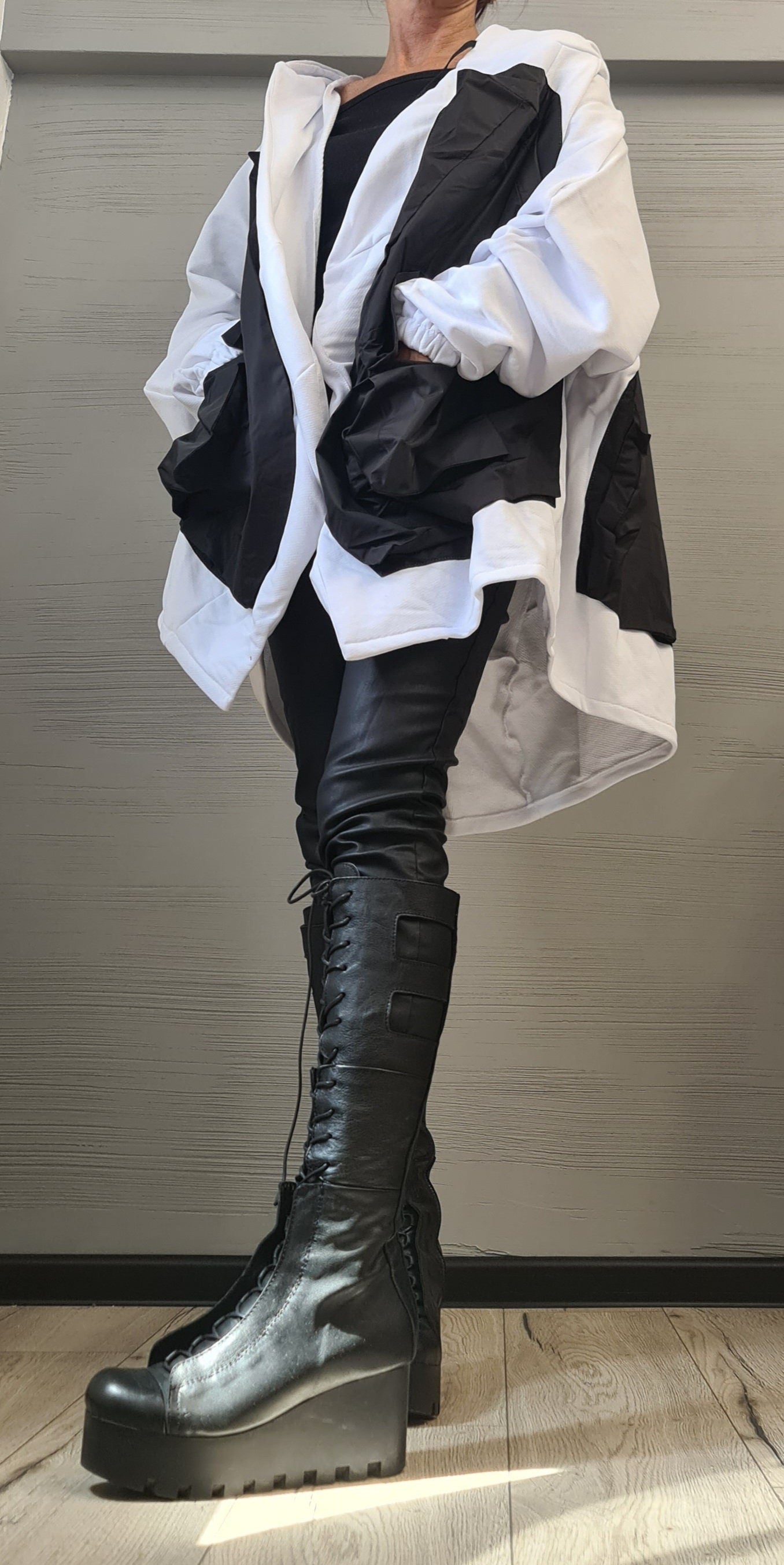 New collection Asymmetrical Cotton Sweatshirt, Extravagant  Sweatshirt, Plus Size Clothing, Deconstructed Sweatshirt, Loose Sweatshirt