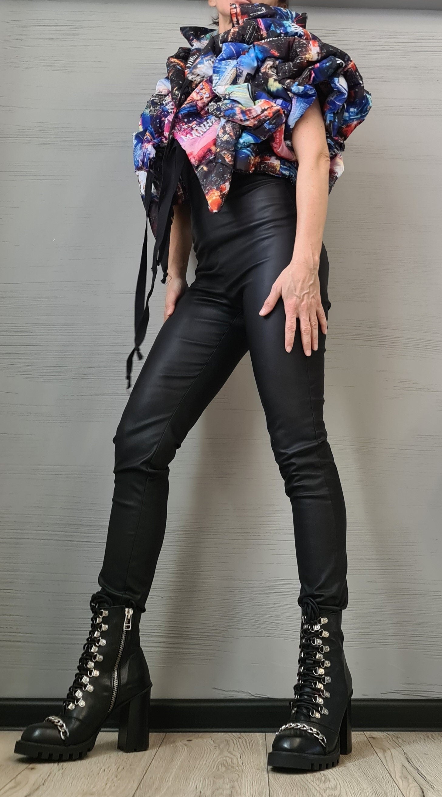 Extravagant Winter Jacket, Women Short Jacket, Asymmetric Jacket, Waterproof Jacket, Windproof Jacket, Puffer Jacket, Quilted Jacket