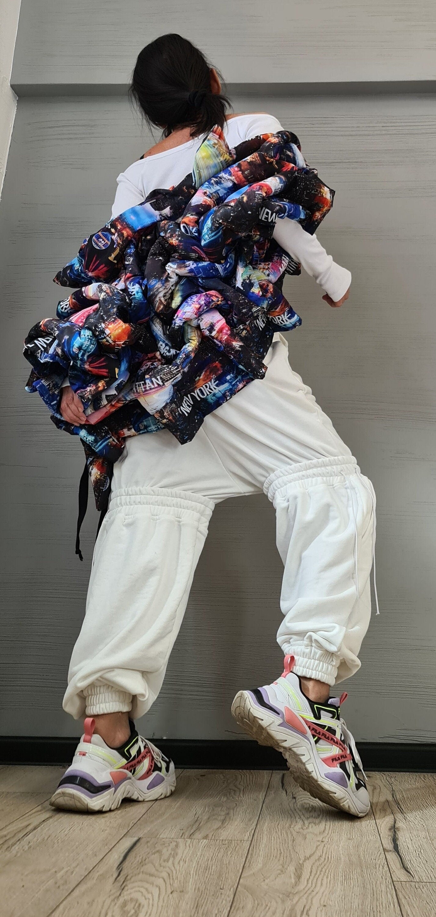 Extravagant Winter Jacket, Women Short Jacket, Asymmetric Jacket, Waterproof Jacket, Windproof Jacket, Puffer Jacket, Quilted Jacket