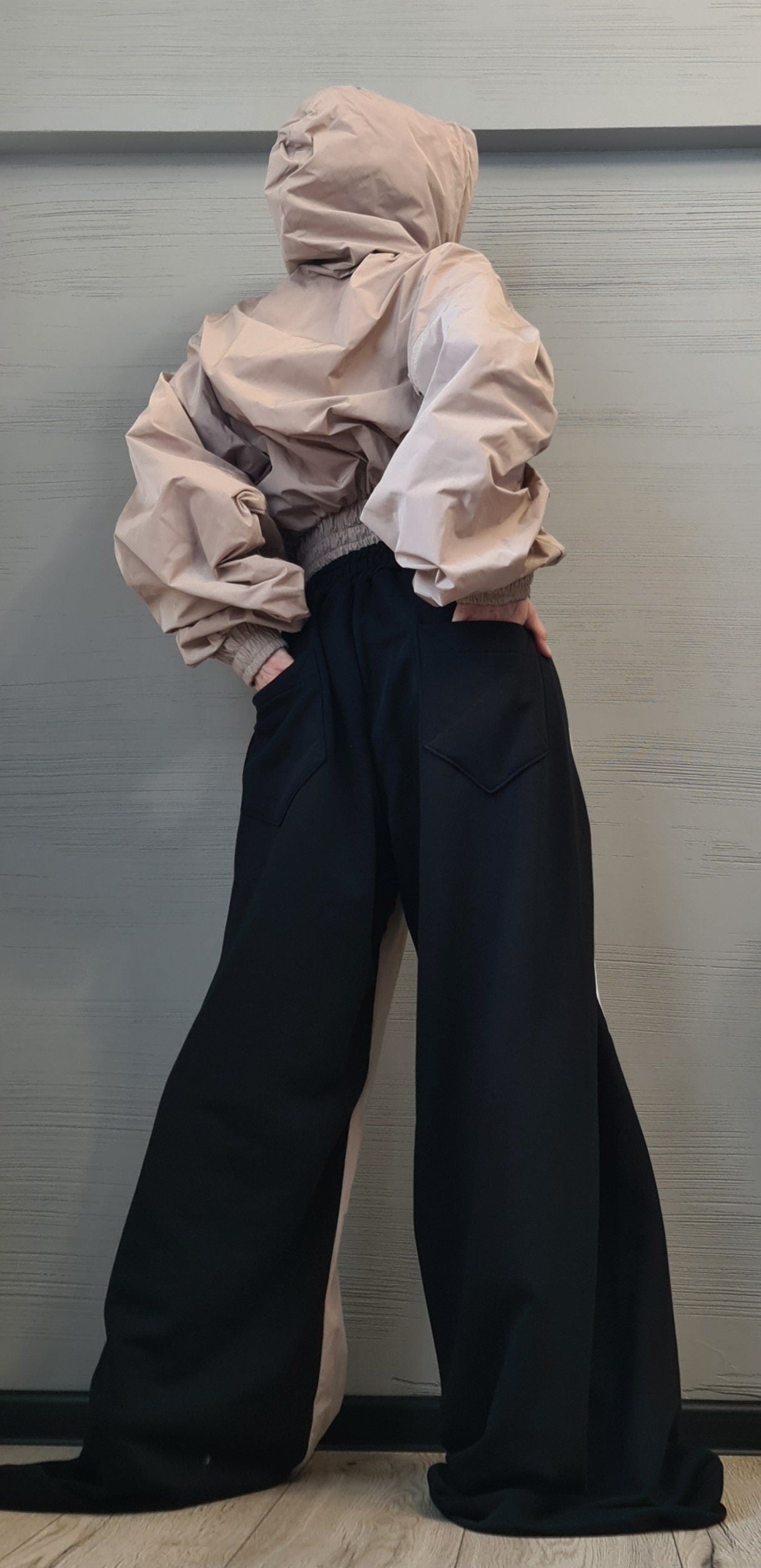 New collection Asymmetrical Set, Outwear Women Set, Wide Leg Pants, Extravagant Set