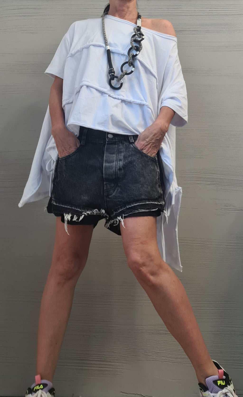 Avant Garde White Tunic, Wide Blouse, Loose Tunic, Asymmetric Blouse, Oversize Tunic