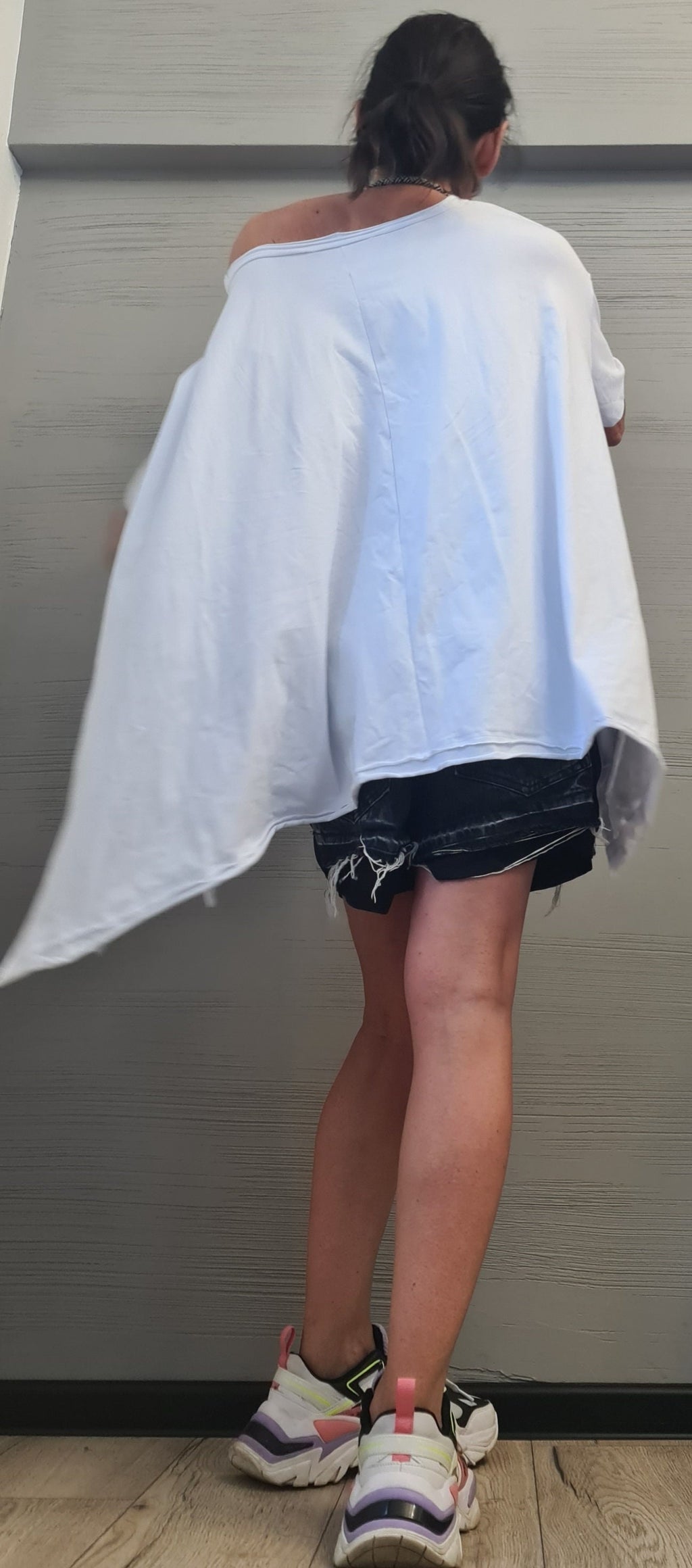 Avant Garde White Tunic, Wide Blouse, Loose Tunic, Asymmetric Blouse, Oversize Tunic