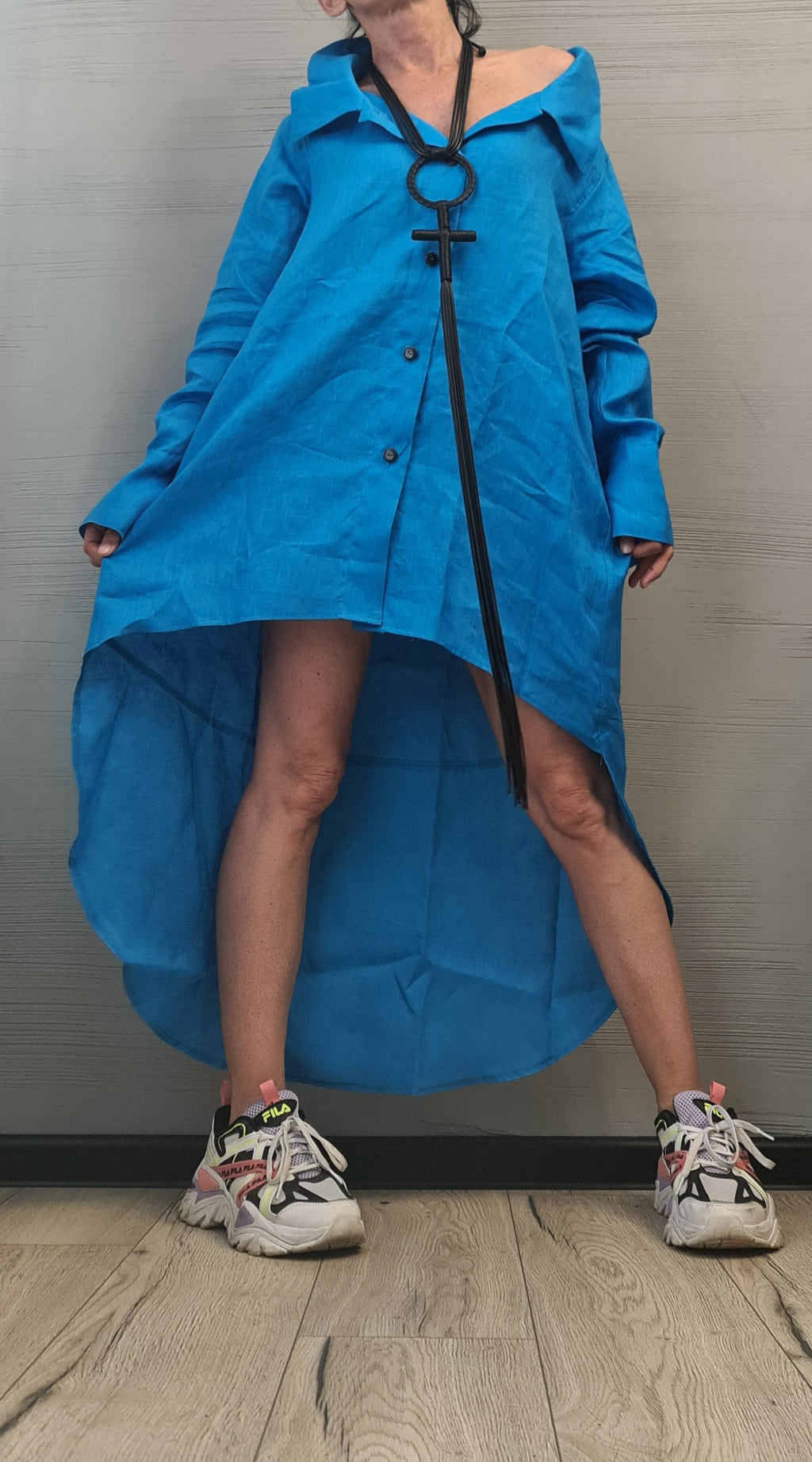 New collection Linen Asymmetric Shirt, Long Short Shirt, Avant Garde Tunic, Loose Tunic Shirt,Extravagant Shirt, summer 2024 beach shirt