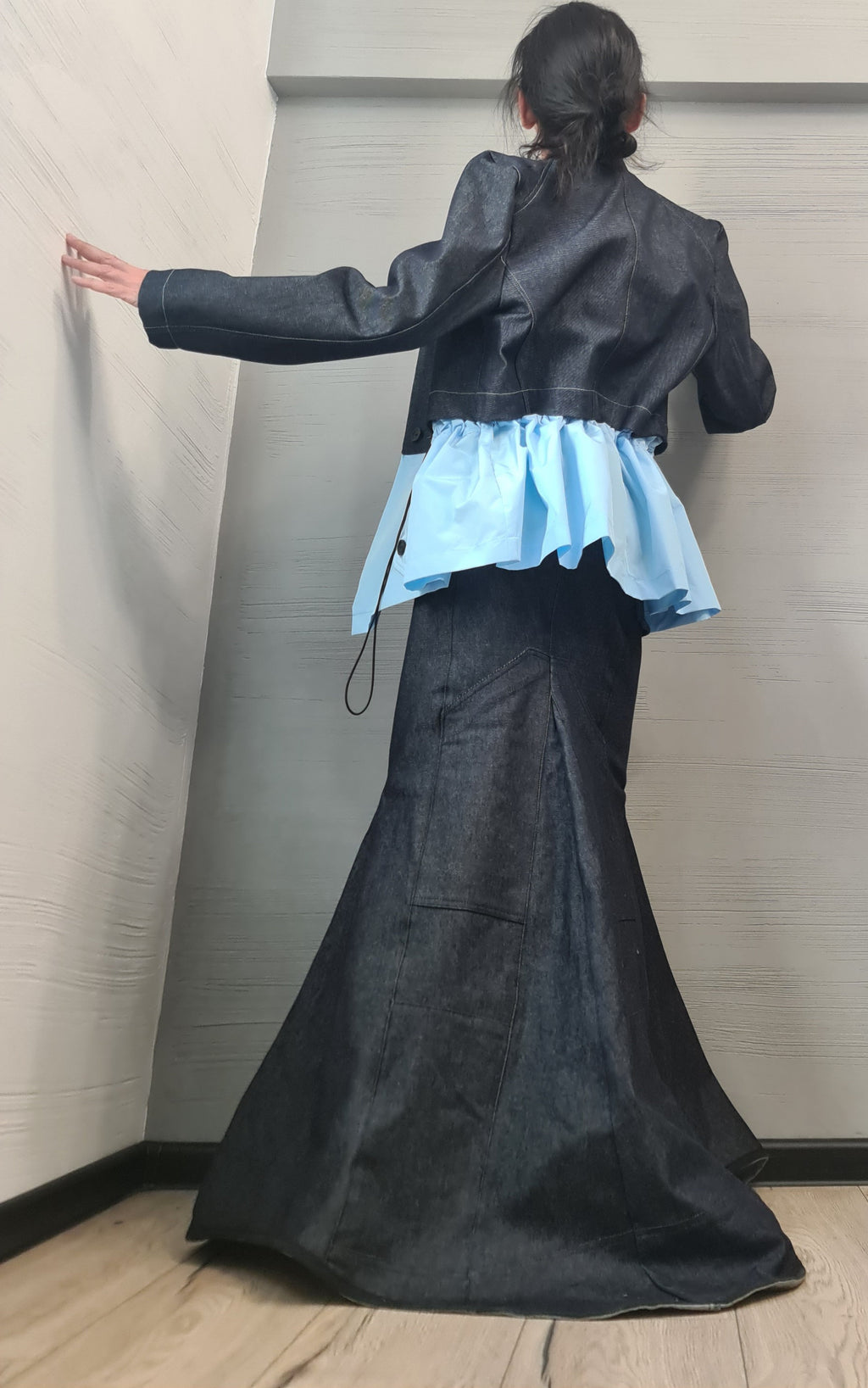 New collection Denim Avant Garde Blazer, Extravagant jacket, Asymmetrical Jacket, Deconstructed Futuristic Clothing, DRESSSHOESCODE