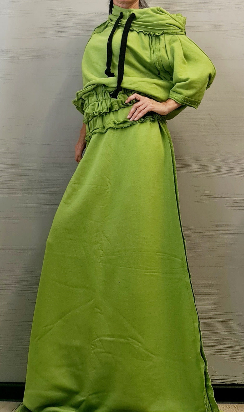 New collection Blouse And Skirt Set, Cotton Women Costume, Extravagant Skirt, Sexy Women Suit, Avant Garde Skirt Outside Seam DRESSSHOESCODE