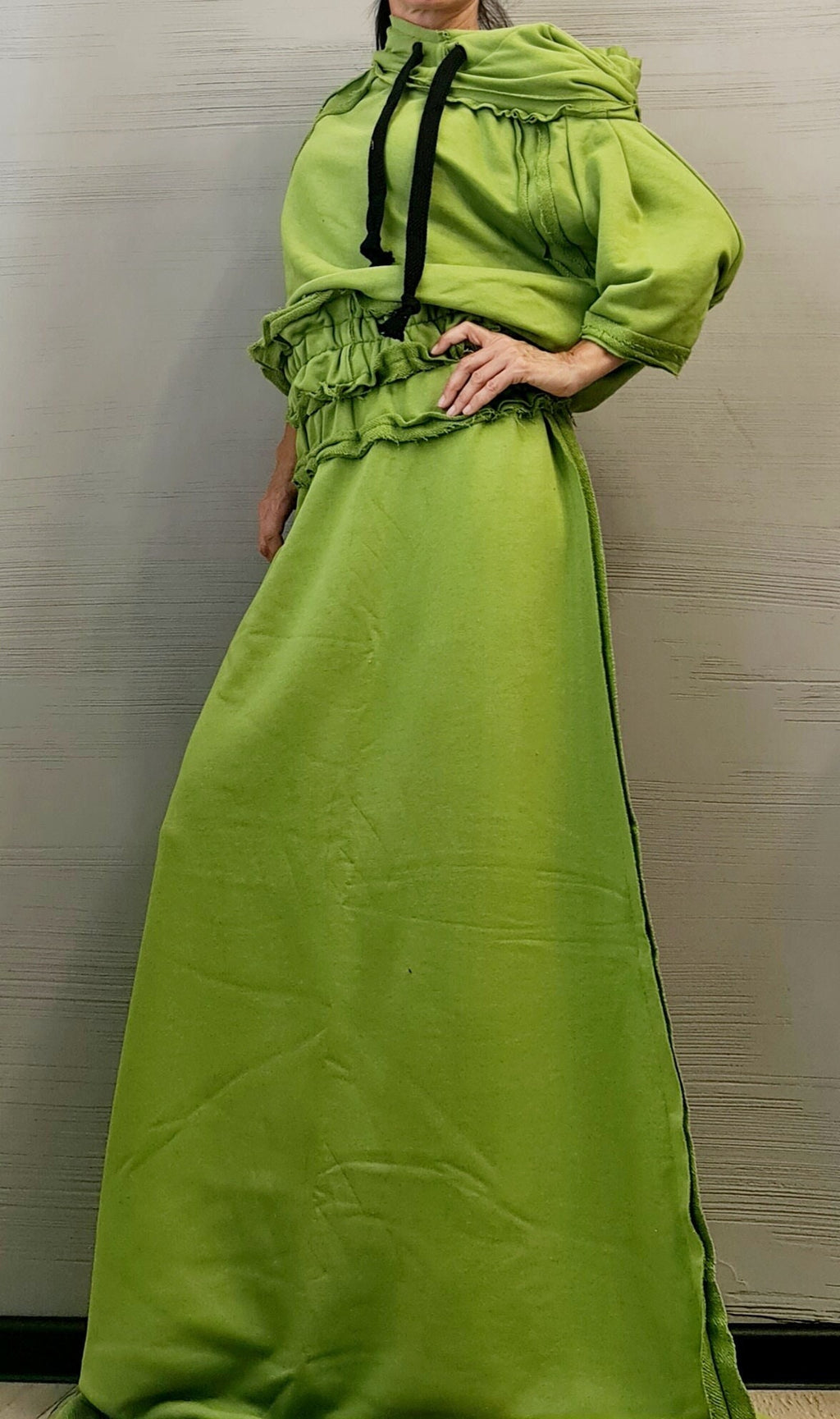 New collection Blouse And Skirt Set, Cotton Women Costume, Extravagant Skirt, Sexy Women Suit, Avant Garde Skirt Outside Seam DRESSSHOESCODE