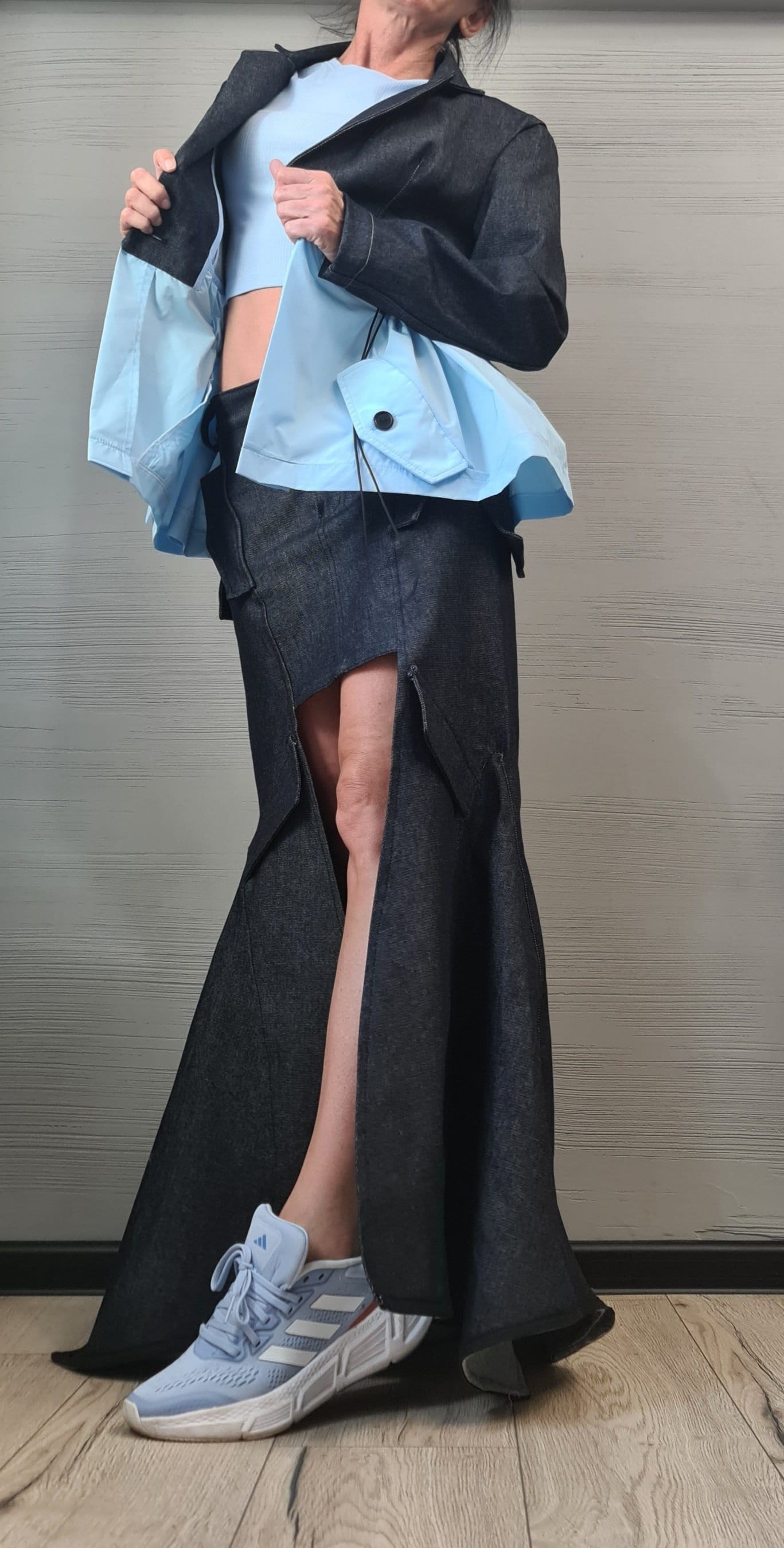 New collection Denim Avant Garde Blazer, Extravagant jacket, Asymmetrical Jacket, Deconstructed Futuristic Clothing, DRESSSHOESCODE