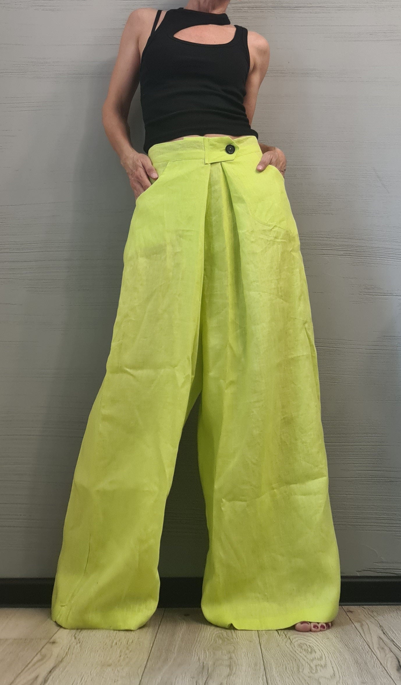 NEW Collection Extravagant Linen Pants, Avant Garde Linen Pants, Harem Pants Women, Drop Crotch Pants, Loose Pants, DRESSSHOESCODE