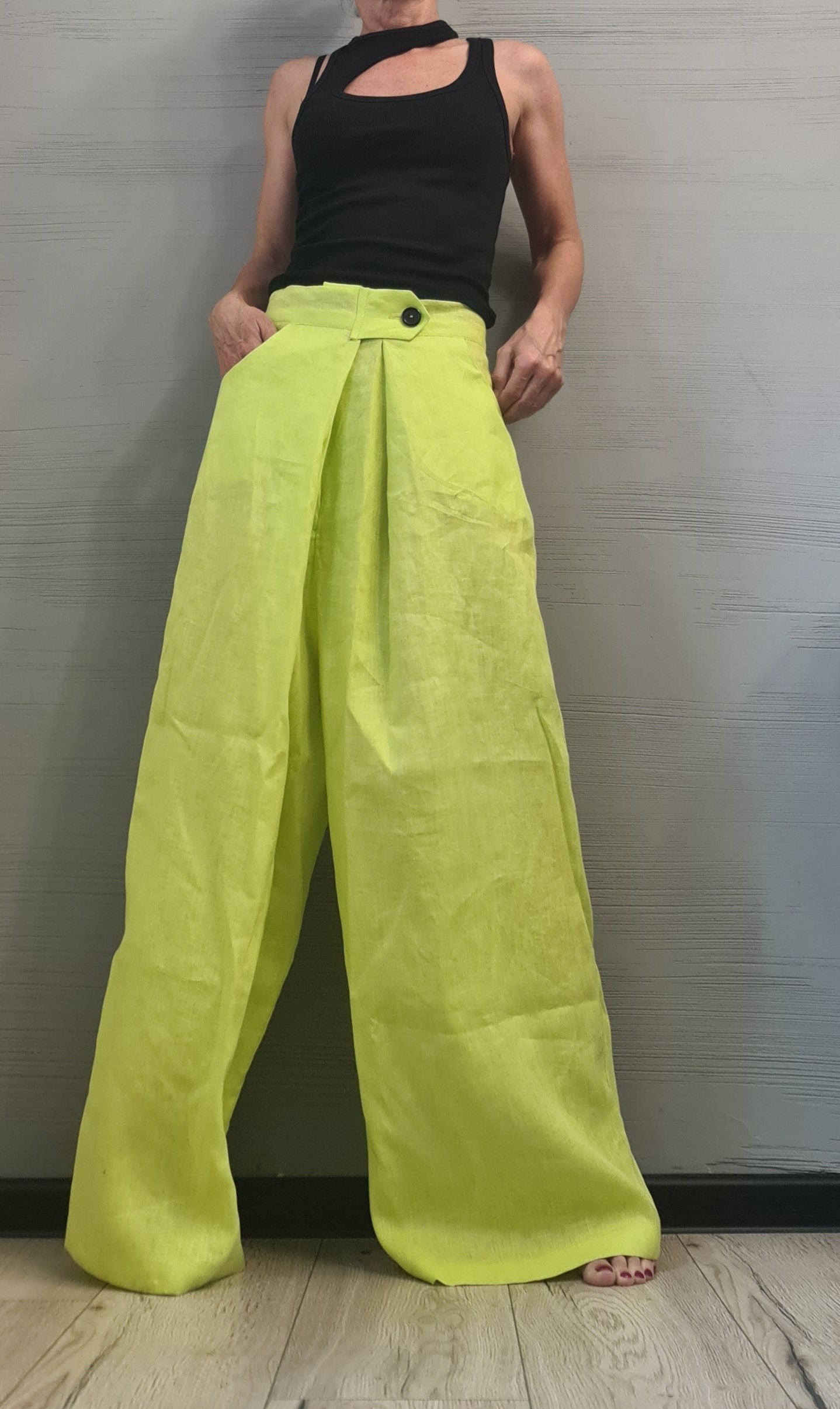 NEW Collection Extravagant Linen Pants, Avant Garde Linen Pants, Harem Pants Women, Drop Crotch Pants, Loose Pants, DRESSSHOESCODE