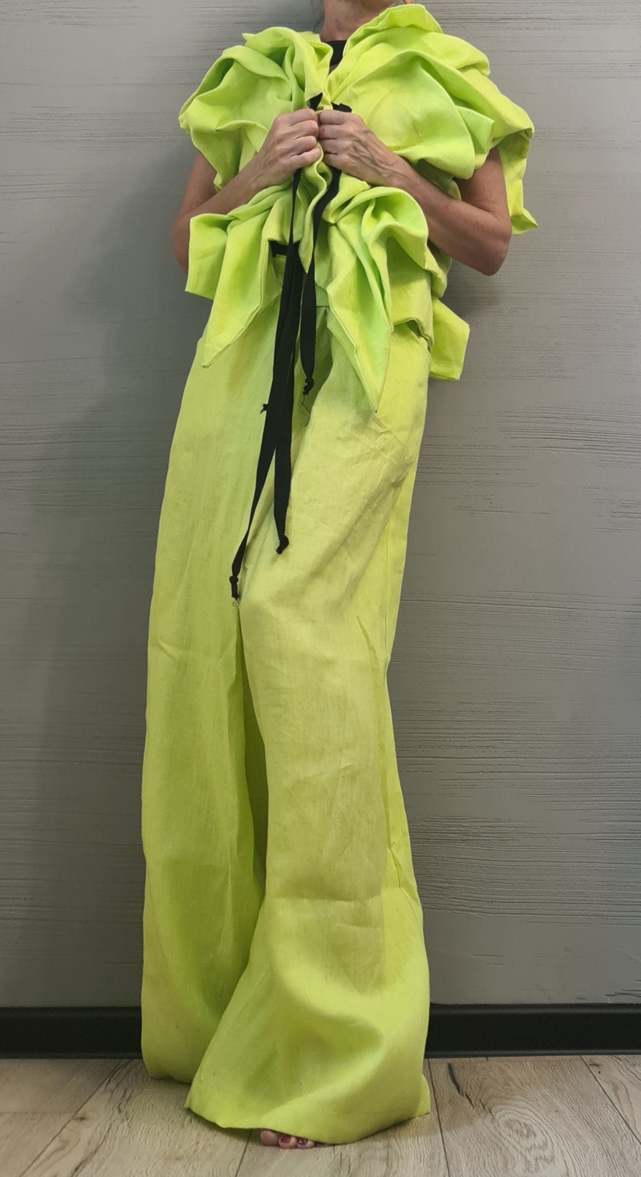 Linen Extravagant Jacket, Women Short Jacket, Asymmetric Jacket, DRESSSHOESCODE