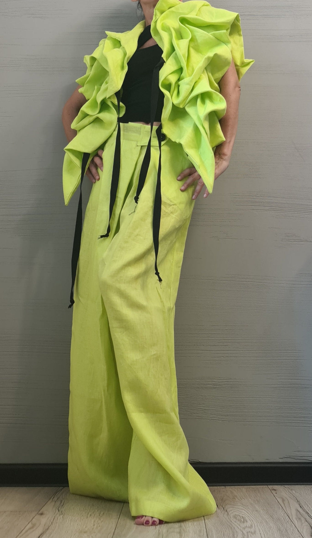 Linen Extravagant Jacket, Women Short Jacket, Asymmetric Jacket, DRESSSHOESCODE