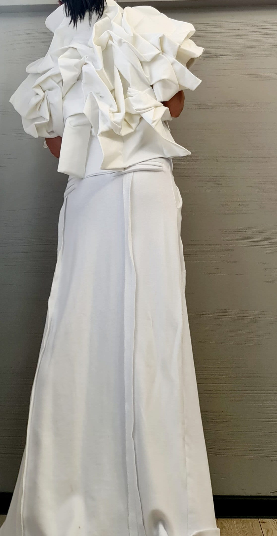 Denim Extravagant Jacket, Women Short Jacket, Asymmetric Jacket DRESSSHOESCODE