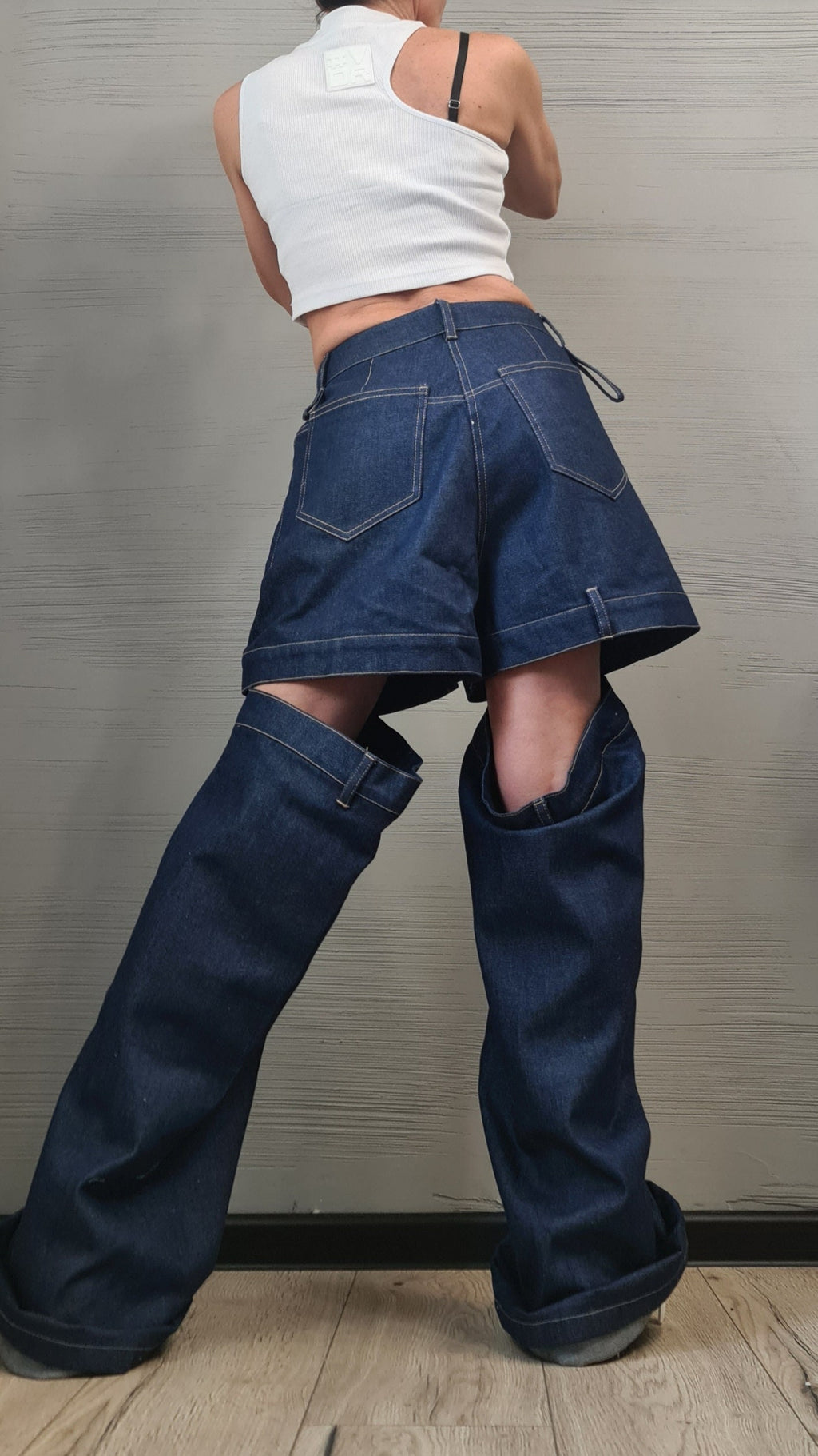 Extravagant Denim Pants, Avant Garde Pants, Deconstructed Pants Women, Drop Crotch Pants, DRESSSHOESCODE