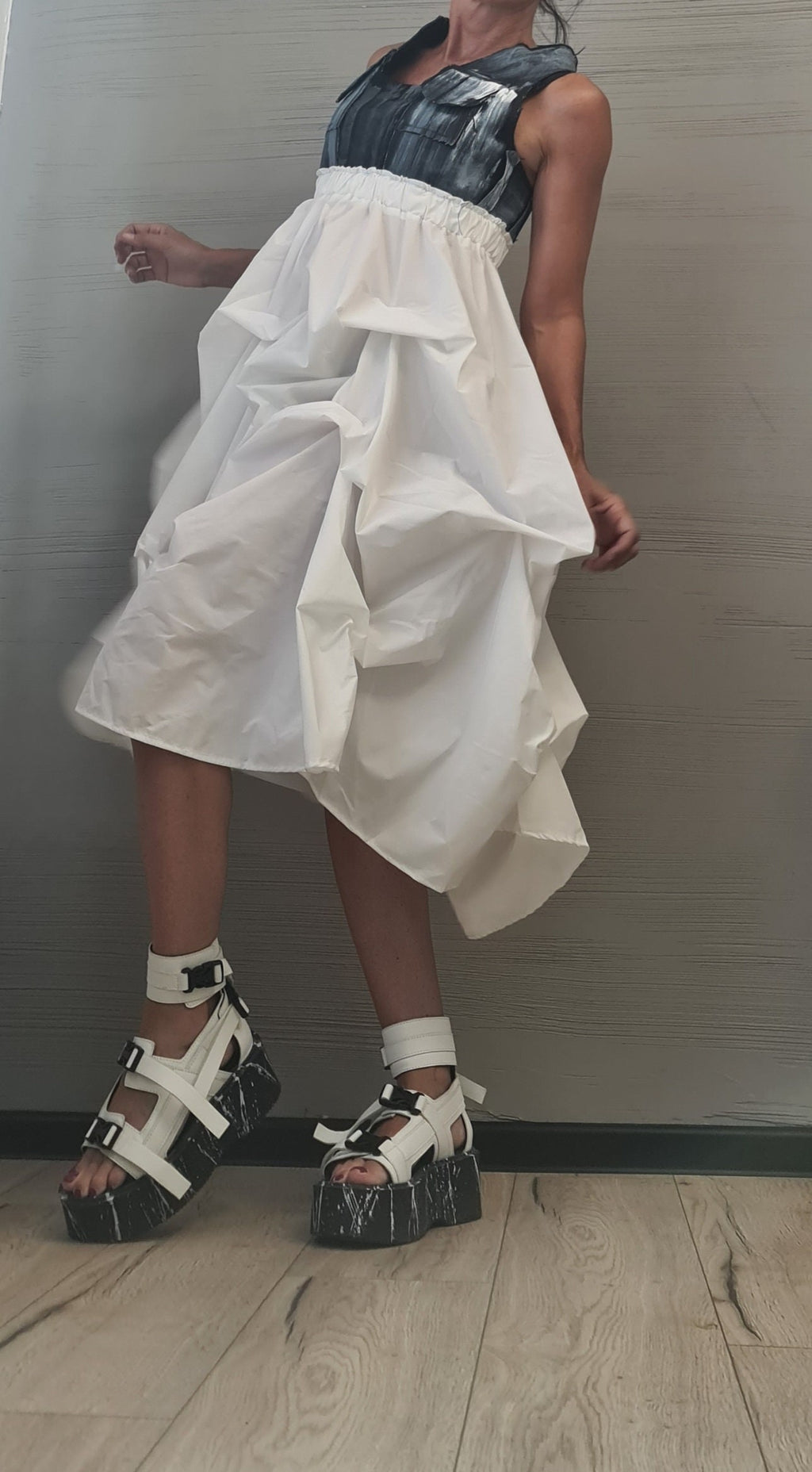 Extravagant Dress, Asymmetric Dress, Plus Size Clothing, Tank Dress, Sleeveless Dress, Cross Back Dress, Sexy Dress, Flapper DRESSSHOESCODE