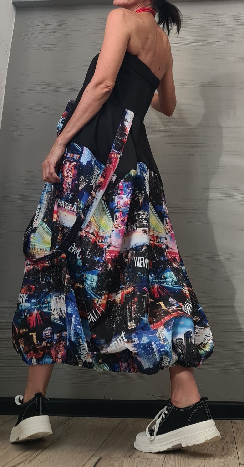 Extravagant Skirt Dress Women, Cocktail Skirt, Gothic Skirt, Asymmetric Skirt Dress, High Circle Skirt, Skirt with print