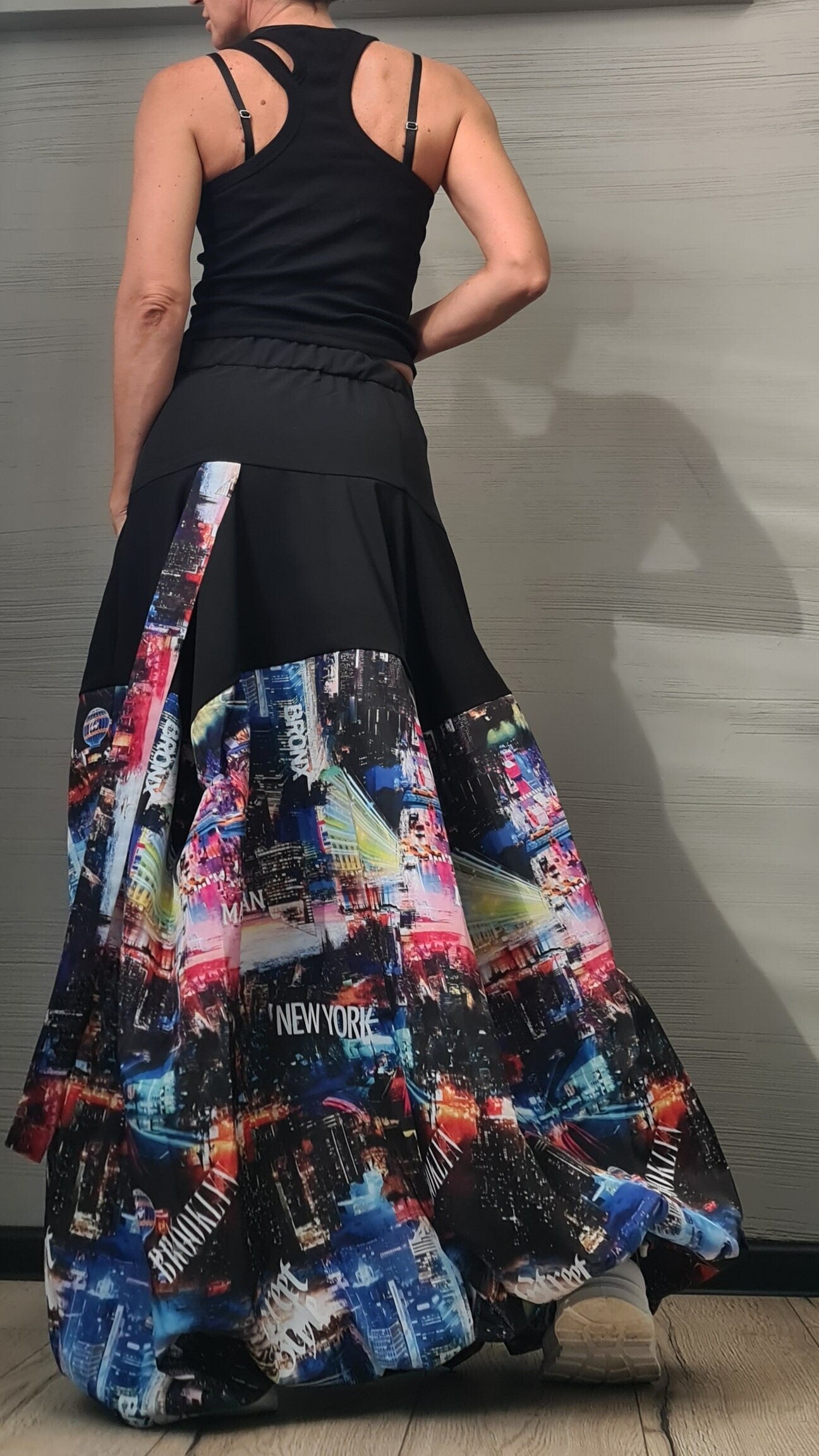 Extravagant Skirt Dress Women, Cocktail Skirt, Gothic Skirt, Asymmetric Skirt Dress, High Circle Skirt, Skirt with print