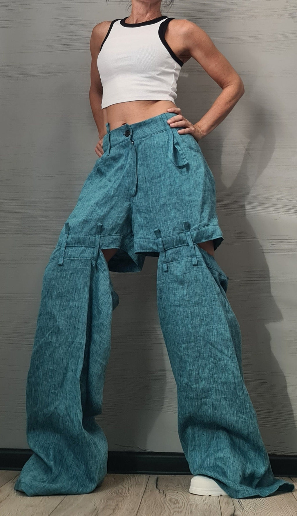 Extravagant Linen Pants, Avant Garde Pants, Deconstructed Pants Women, Drop Crotch Pants, DRESSSHOESCODE