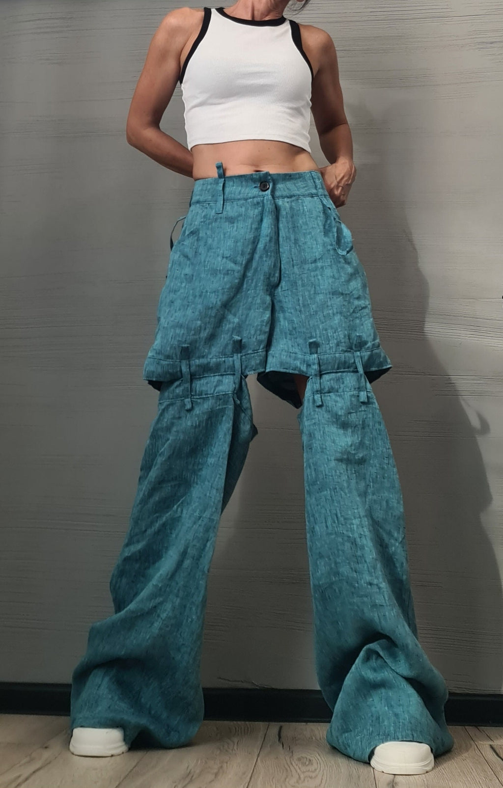 Extravagant Linen Pants, Avant Garde Pants, Deconstructed Pants Women, Drop Crotch Pants, DRESSSHOESCODE