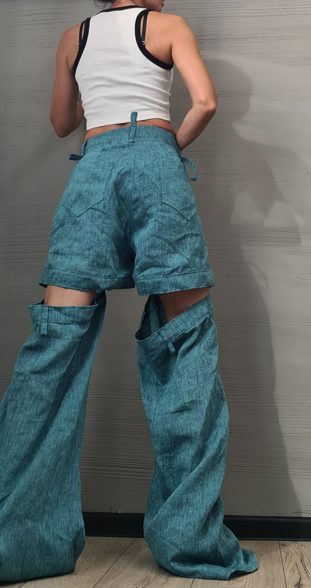 Extravagant Linen Pants, Avant Garde Pants, Deconstructed Pants Women, Drop Crotch Pants, DRESSSHOESCODE