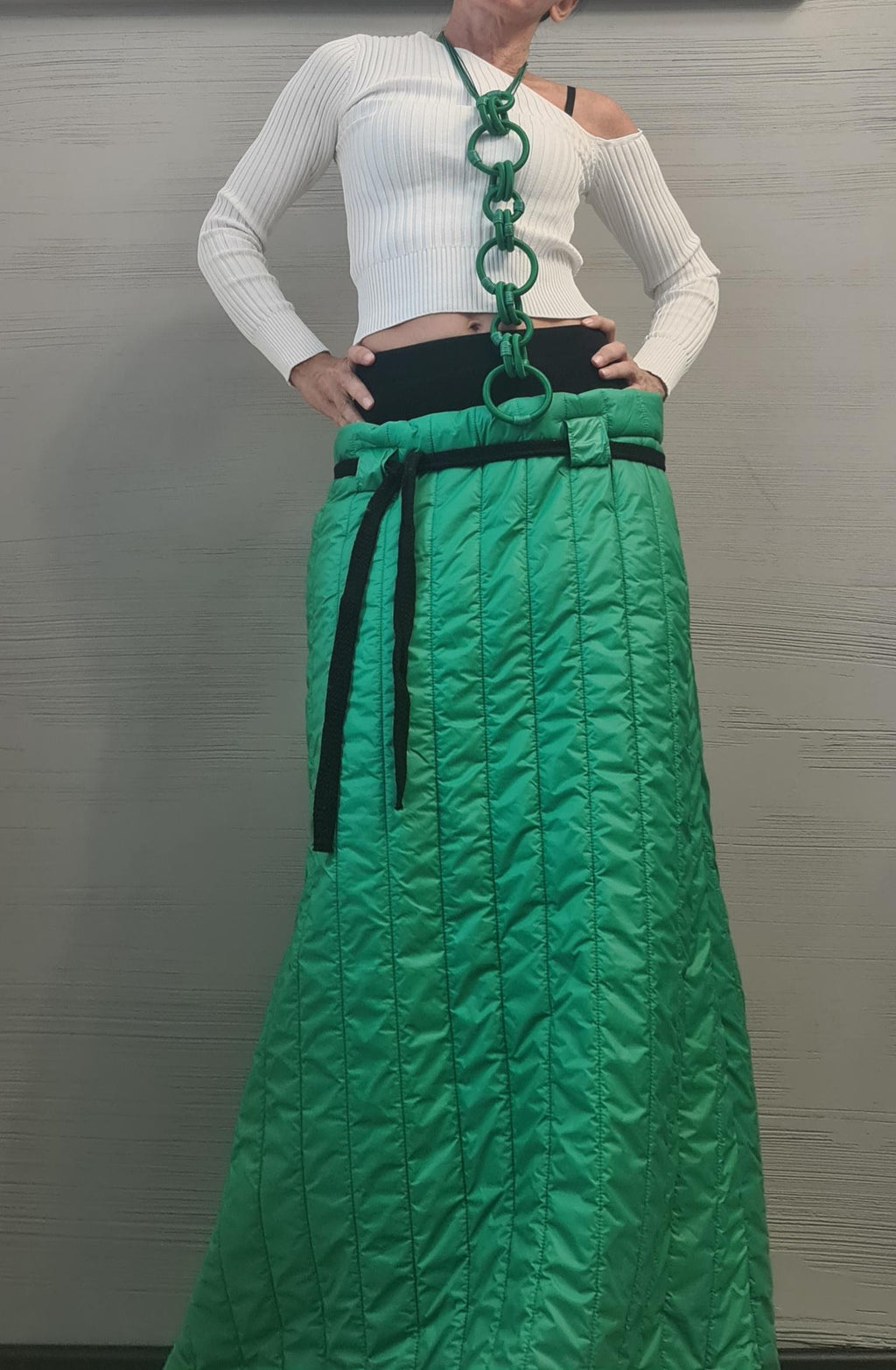 Extravagant Winter Skirt, Fashion in the mountains, Black&White, Long Winter Skirt, New collection 2025