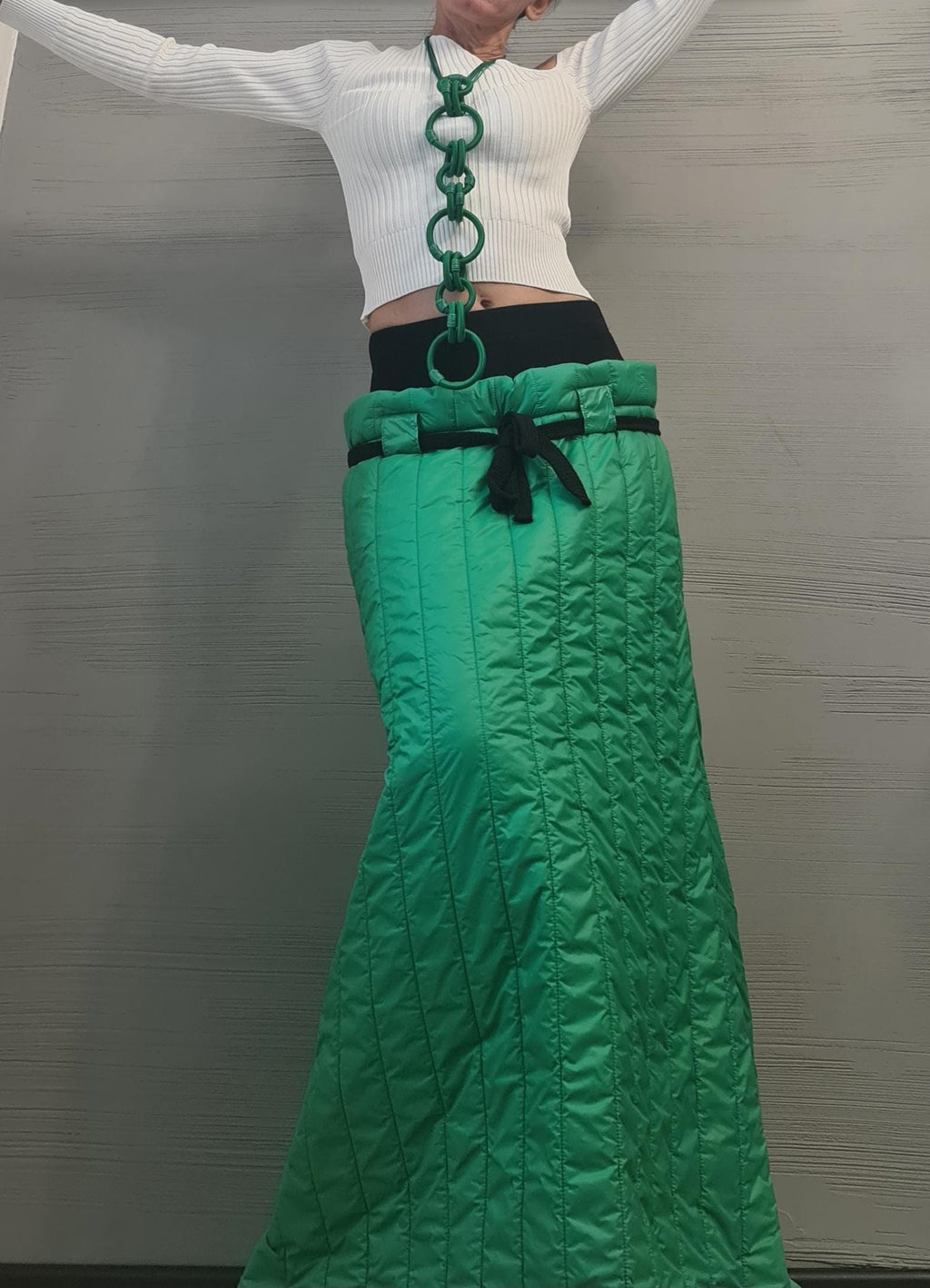 Extravagant Winter Skirt, Fashion in the mountains, Black&White, Long Winter Skirt, New collection 2025