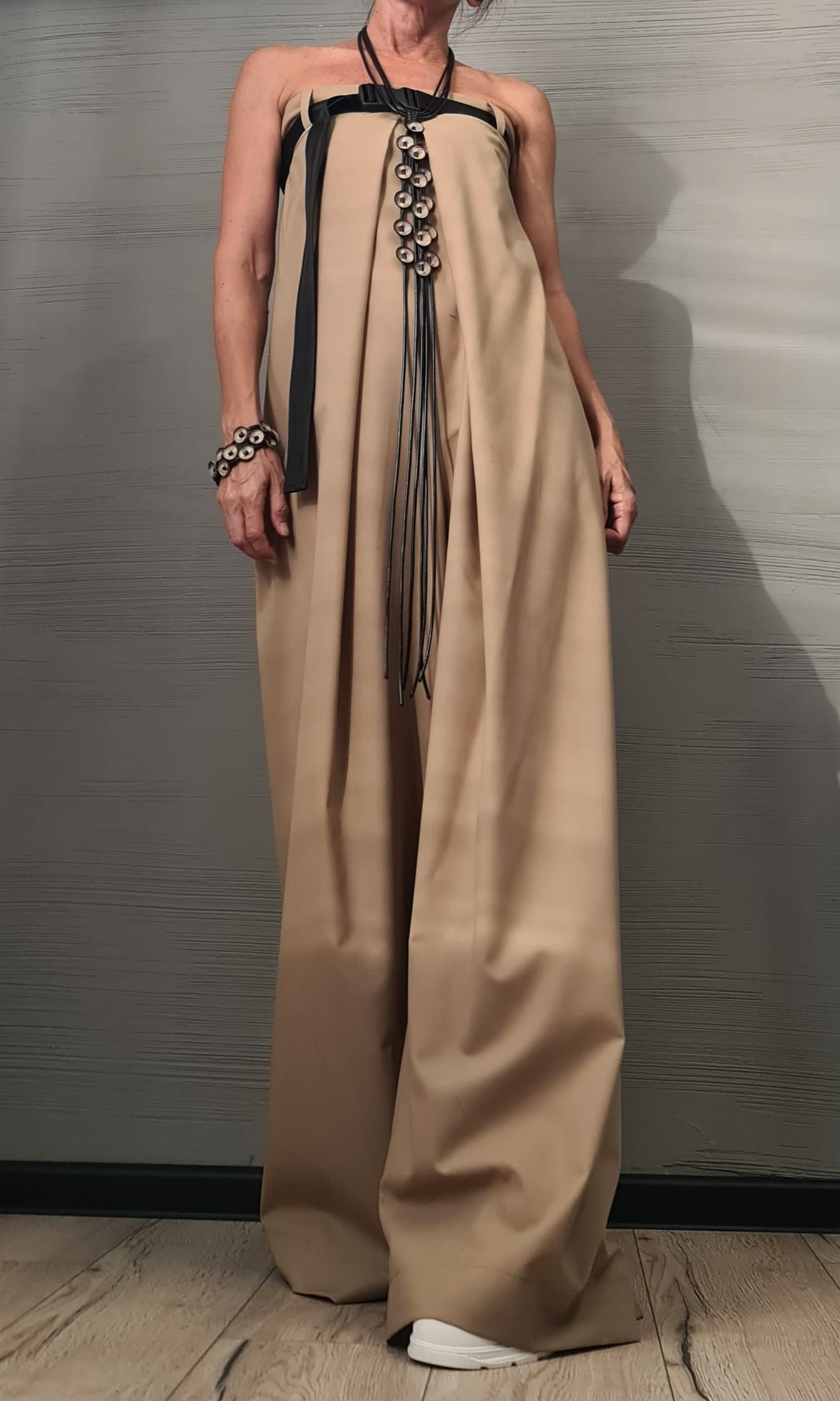 long Jumpsuit, Harem JumpsuitqGothic Jumpsuitq Extravagant Wide Leg Overall, Sleeveless Jumpsuit, Bustier jumpsuit, Party jumpsuit