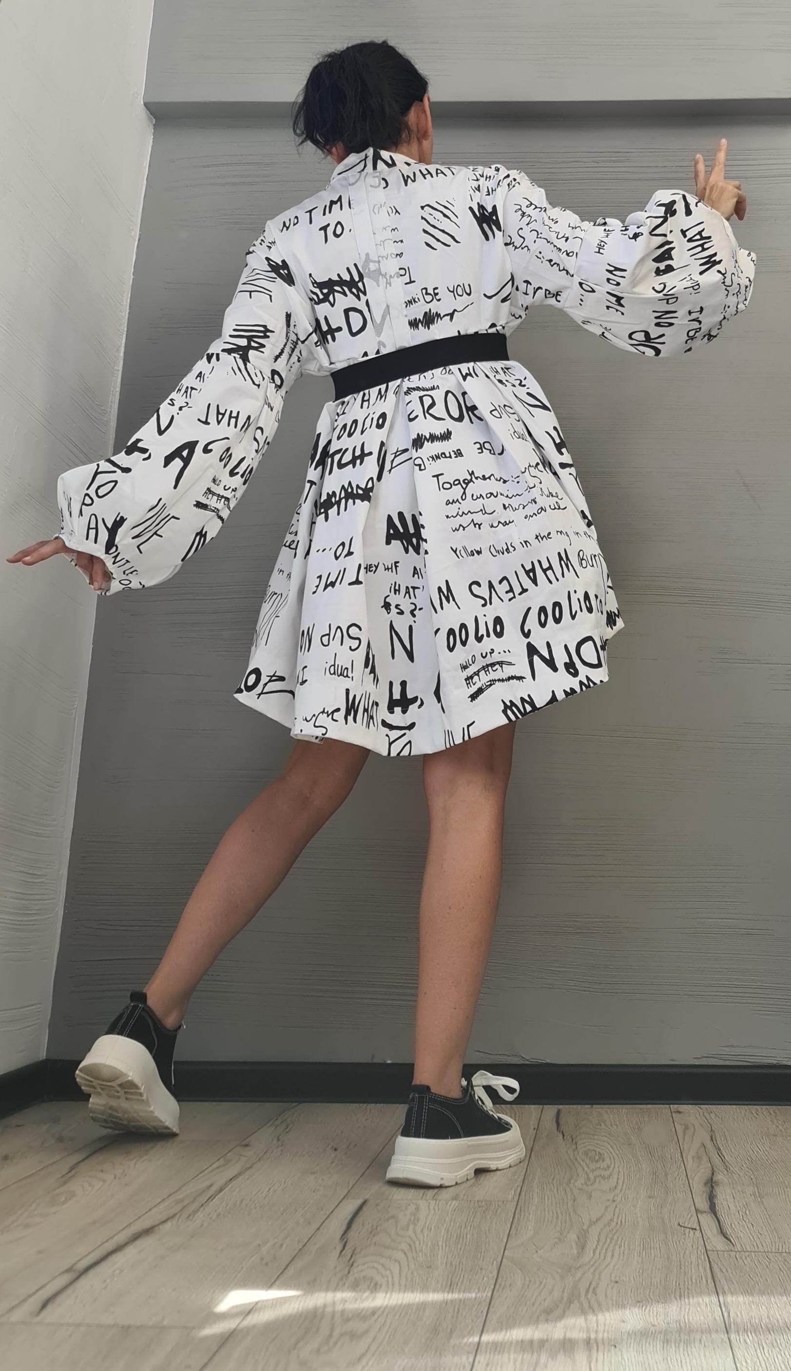 Extravagant Shirt, Loose Shirt Tunic Dress, Asymmetric Tunic, Oversize Tunic, Extravagant Long Sleeve, New collection DRESSSHOESCODE