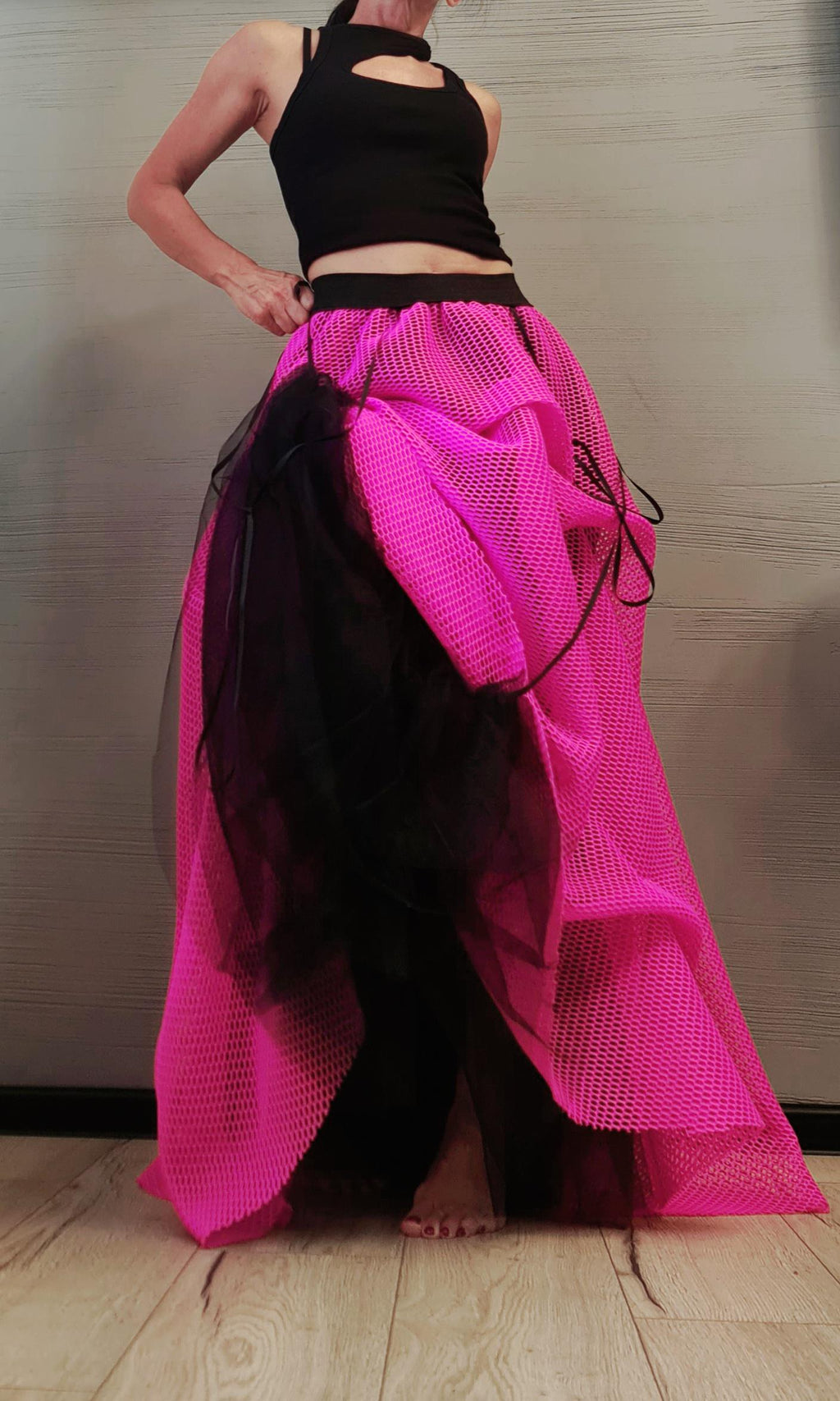 Long Short Skirt Dress, Tulle Long Skirt, Bridal Skirt, Tutu Skirt, Ball Skirt, Cocktail Skirt, Gothic Skirt, Circle Skirt, Wedding  Skirt