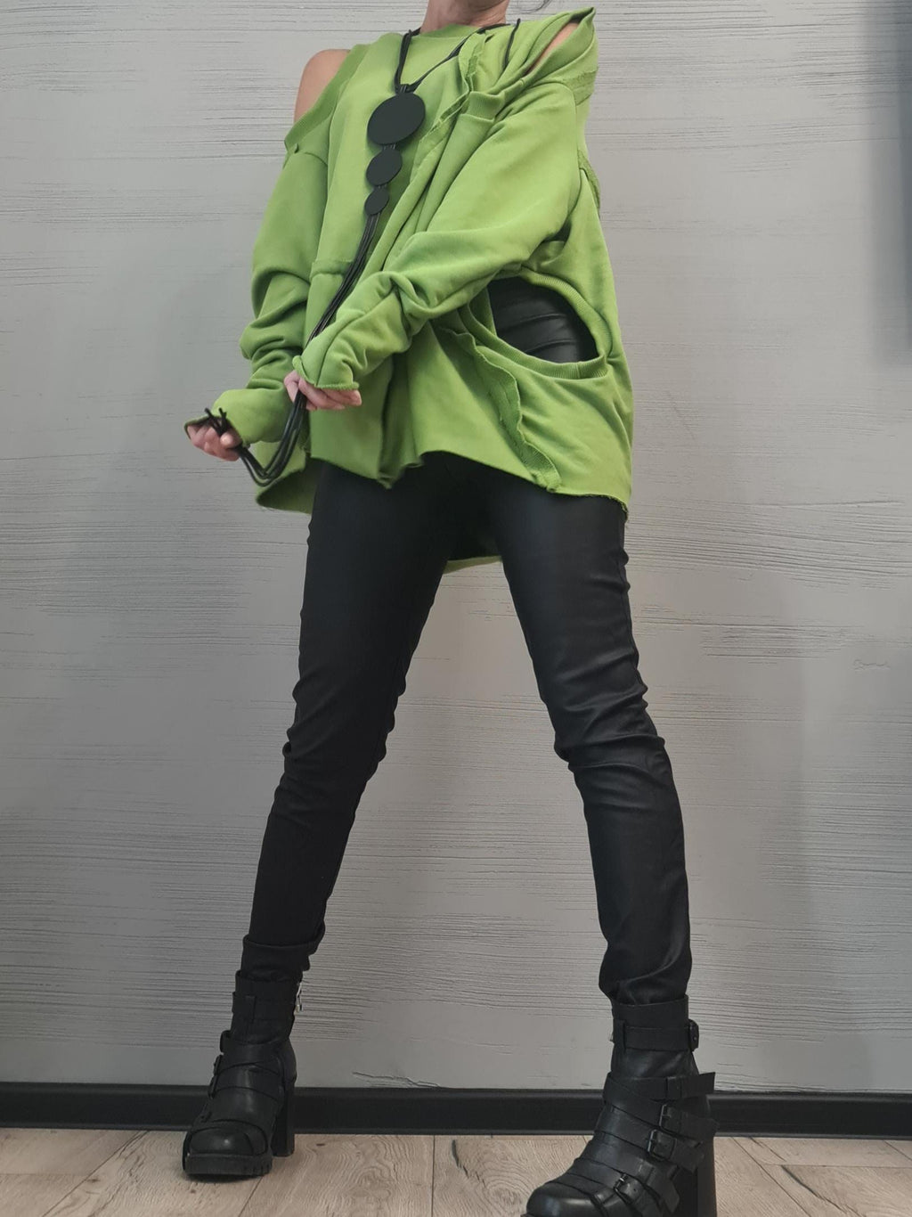 Long sleeves or sleeveless openings, Asymmetrical tunic, Avant Garde Tunic, Loose Tunic, Deconstructed Top, Gothic tunic,  DRESSSHOESCODE