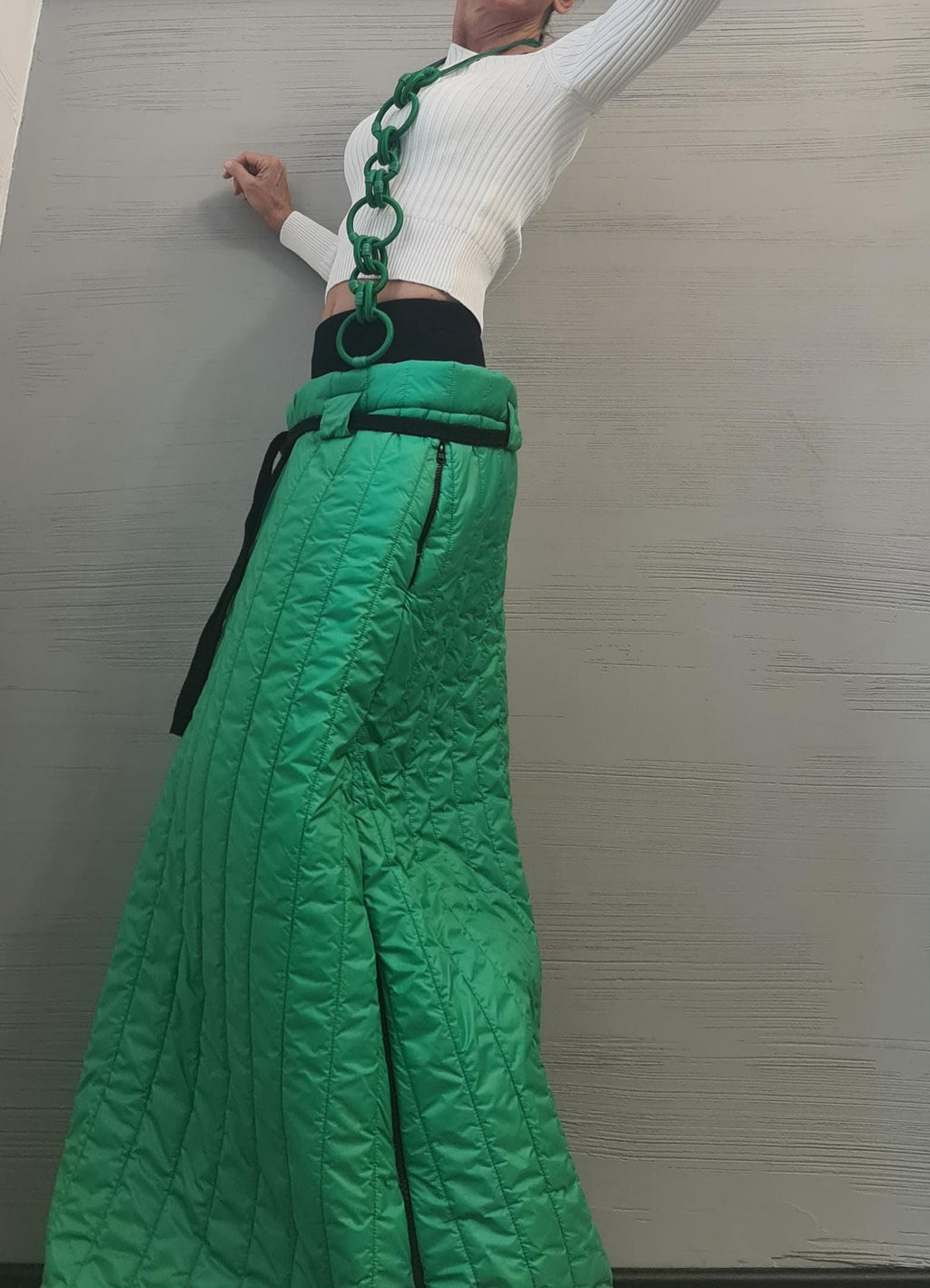 Extravagant Winter Skirt, Fashion in the mountains, Black&White, Long Winter Skirt, New collection 2025