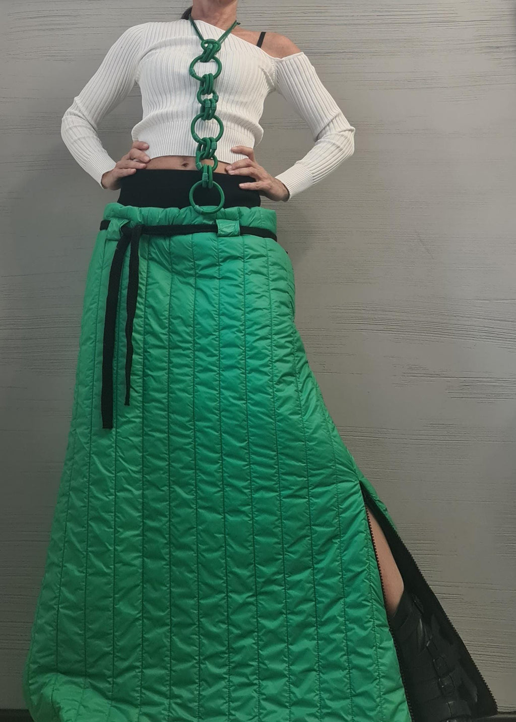 Extravagant Winter Skirt, Fashion in the mountains, Black&White, Long Winter Skirt, New collection 2025