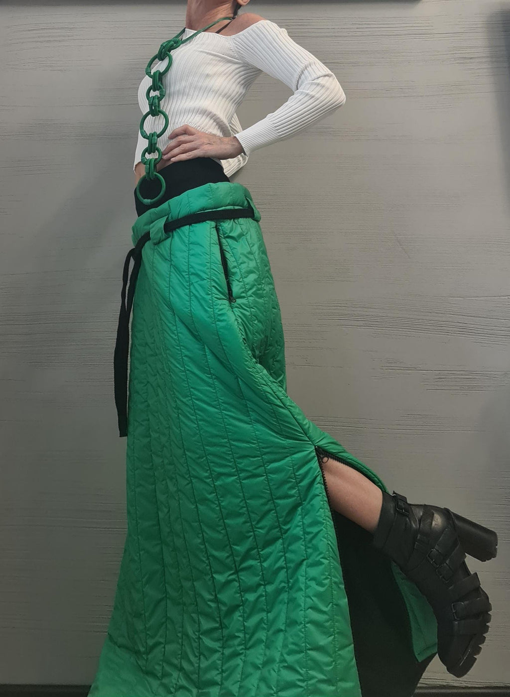 Extravagant Winter Skirt, Fashion in the mountains, Black&White, Long Winter Skirt, New collection 2025