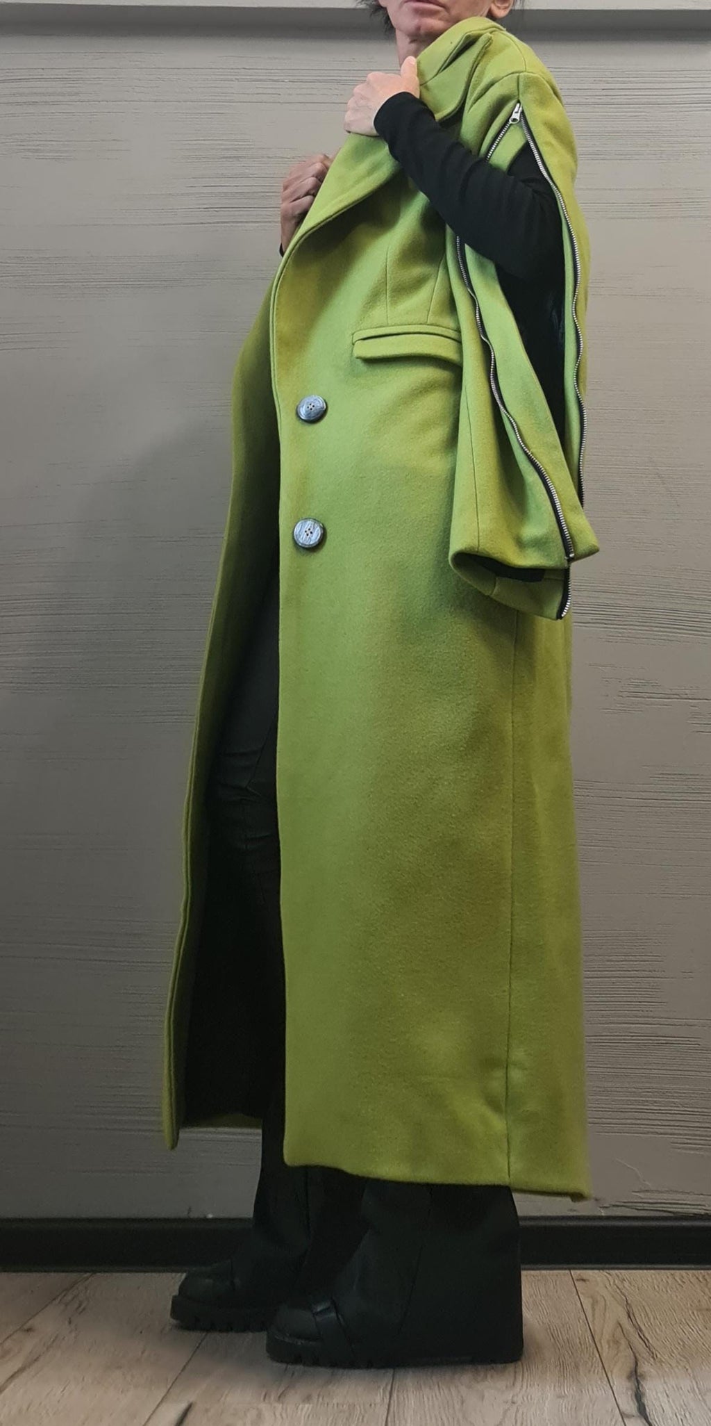 New collection Extravagant Long Coat Vest, Avant Garde  Coat, Wool Coat, Gothic Coat, Plus Size Clothingq DRESSSOESCODE 2025