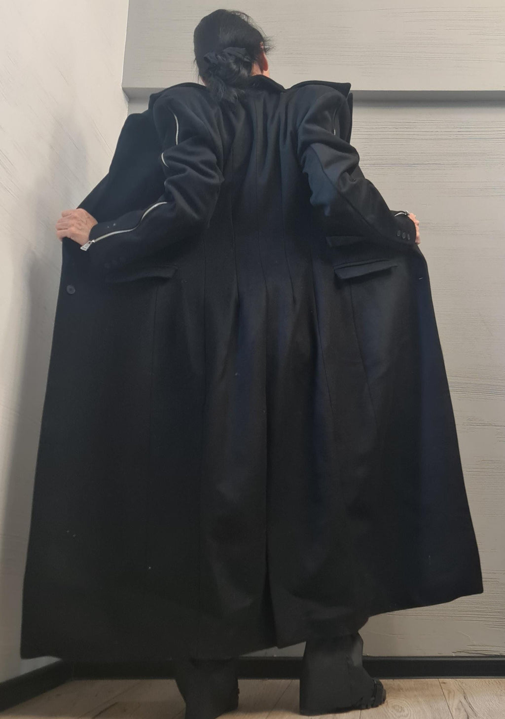 New collection Extravagant Long Coat Vest, Avant Garde  Coat, Wool Coat, Gothic Coat, Plus Size Clothingq DRESSSOESCODE 2025