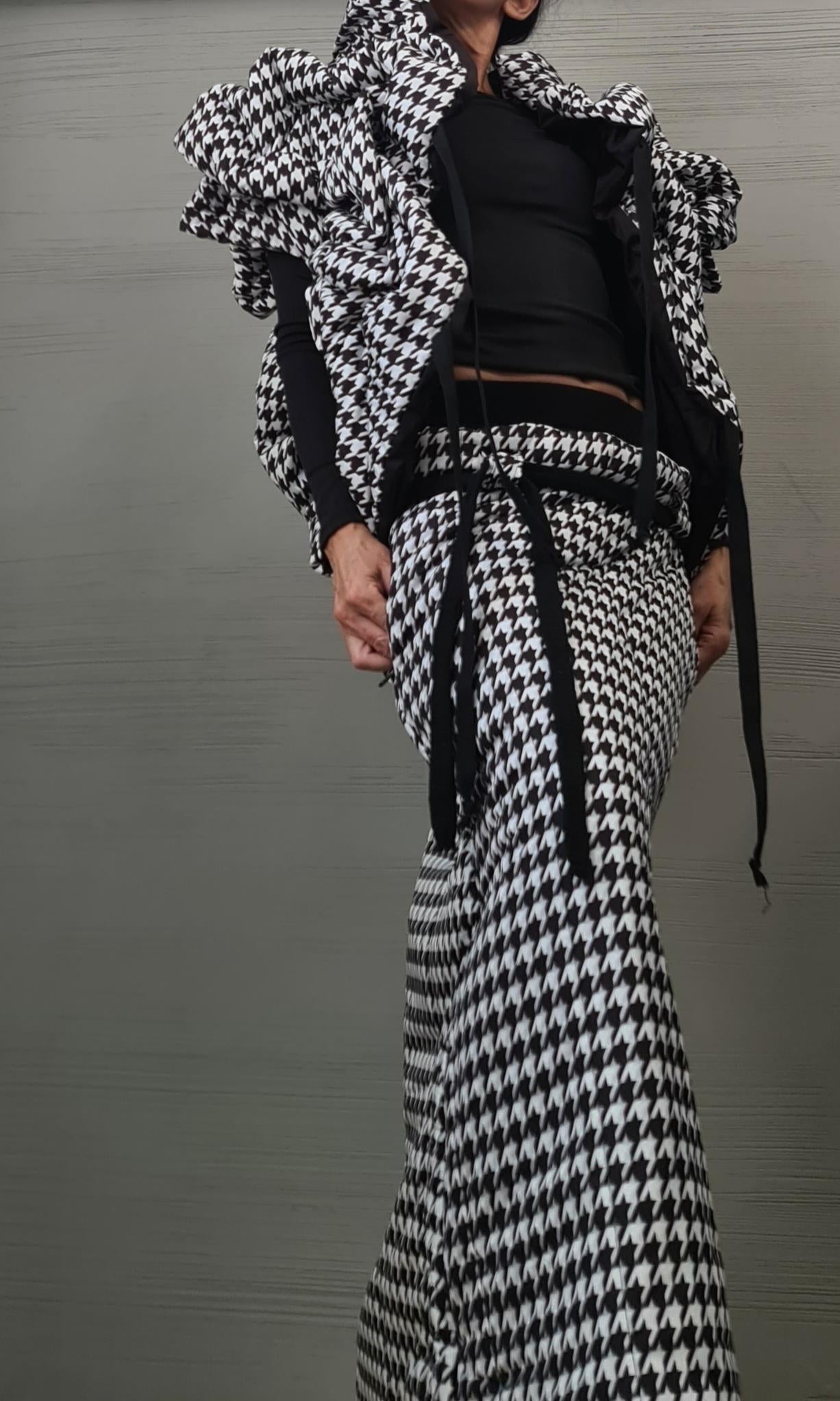 Extravagant Winter Skirt, Fashion in the mountains, Black&White, Long Winter Skirt, New collection 2025