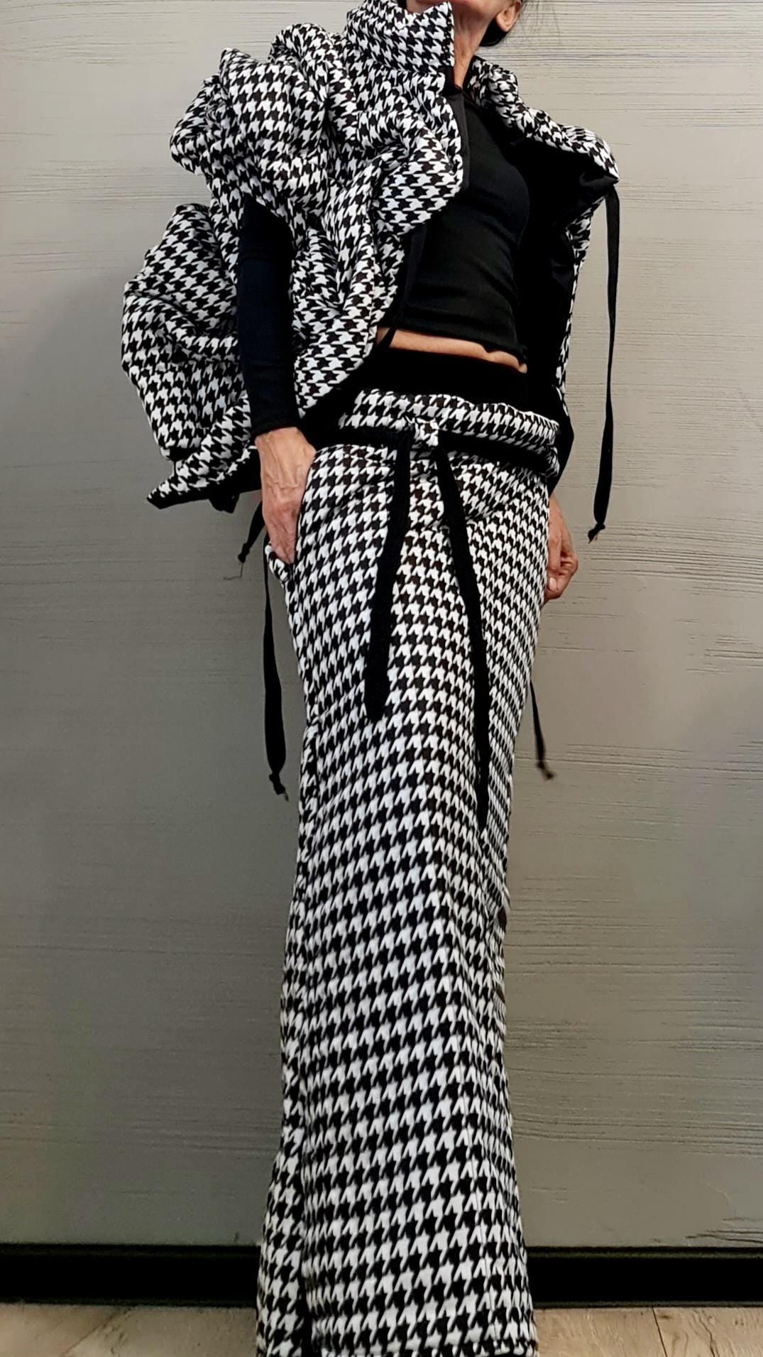 Extravagant Winter Skirt, Fashion in the mountains, Black&White, Long Winter Skirt, New collection 2025