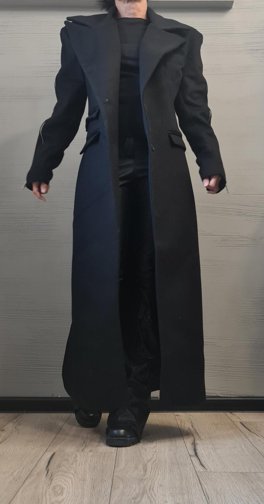 New collection Extravagant Long Coat Vest, Avant Garde  Coat, Wool Coat, Gothic Coat, Plus Size Clothingq DRESSSOESCODE 2025