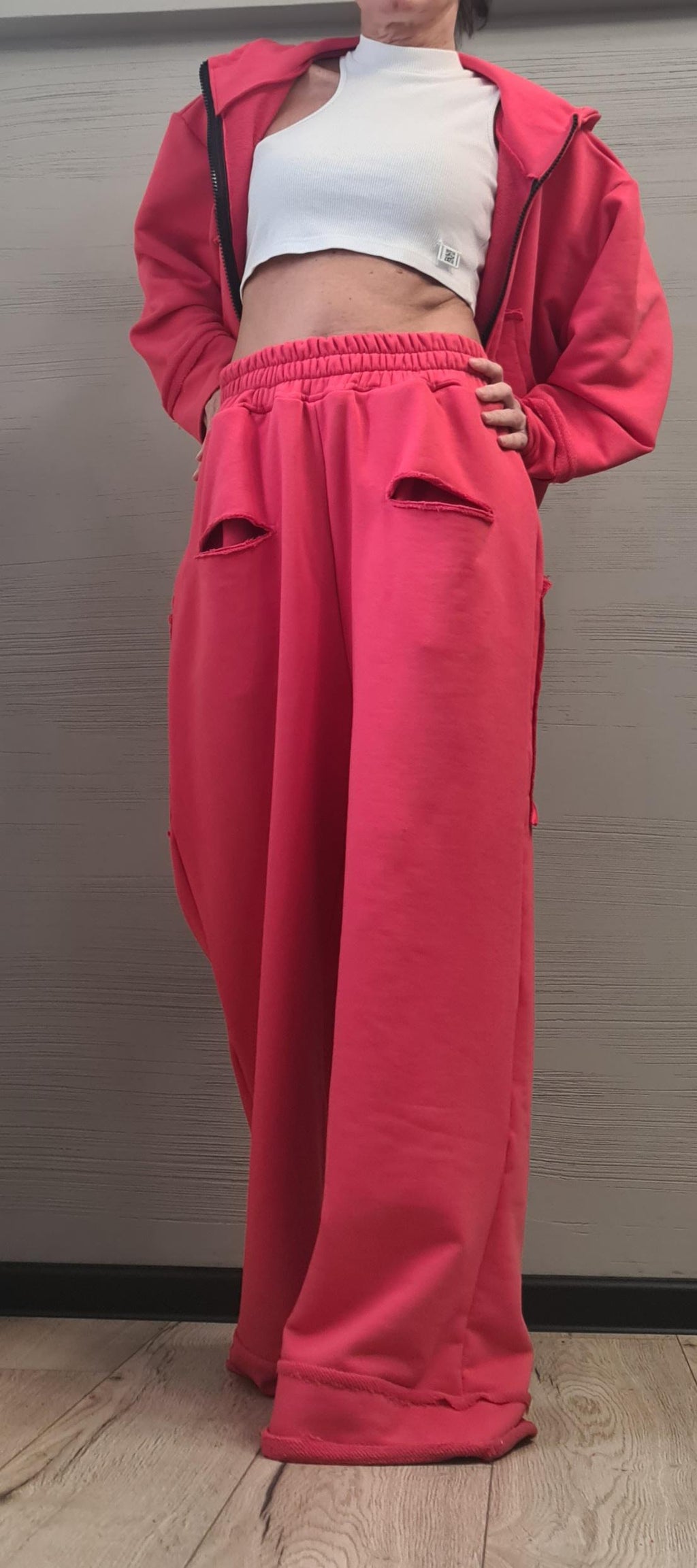 Extravagant Outwear Women Set, Extravagant Cotton Set, Pants and sweatshirt with a hood New collection DRESSSHOESCODE