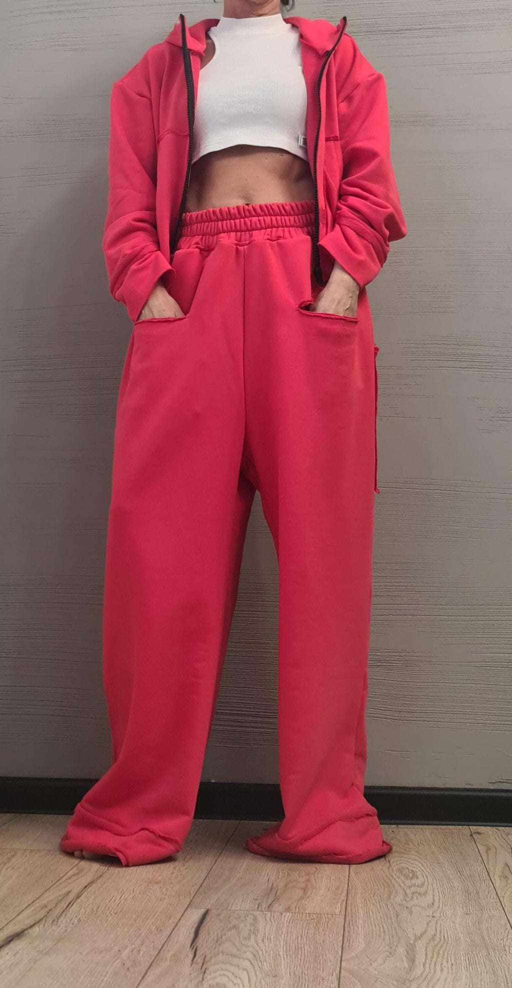 Extravagant Outwear Women Set, Extravagant Cotton Set, Pants and sweatshirt with a hood New collection DRESSSHOESCODE