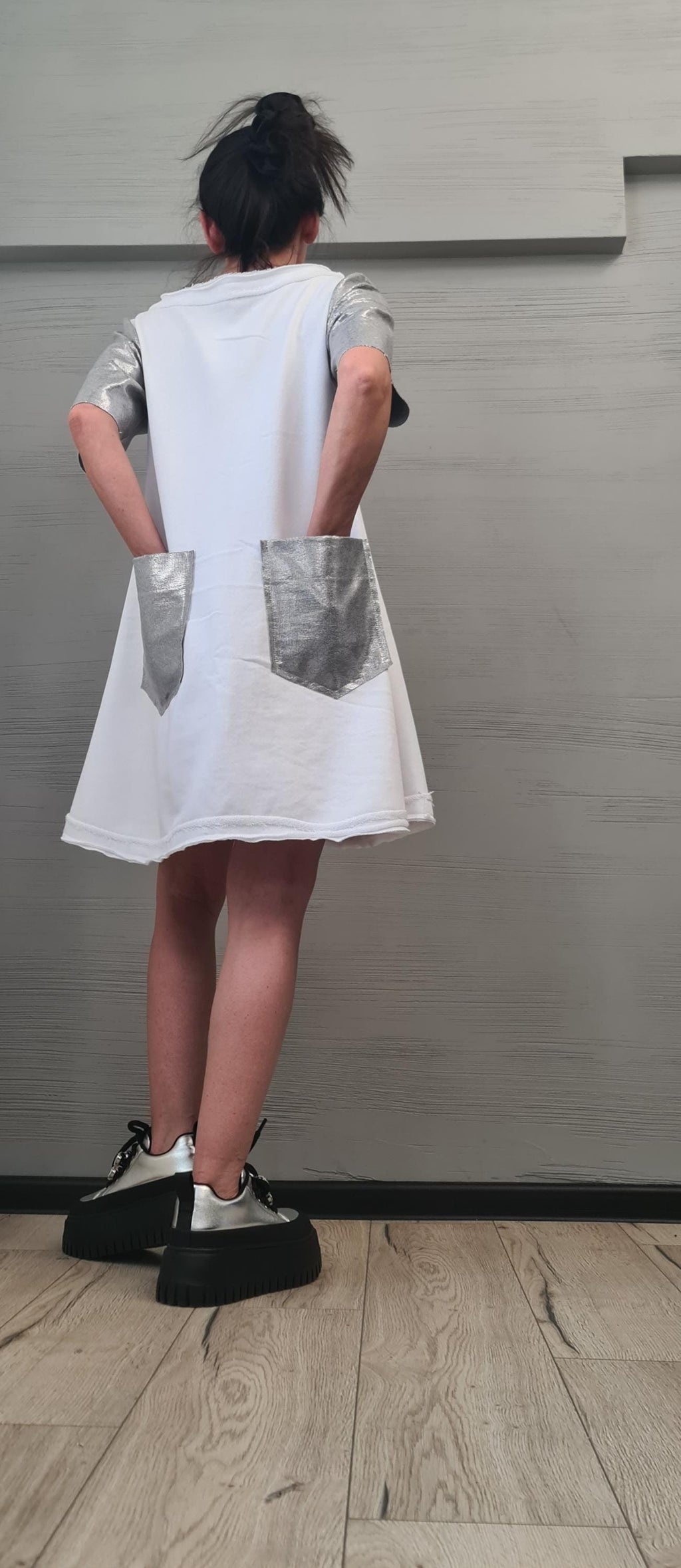 Extravagant Shine Tunic Dress, Avant Garde Tunic, Loose Cotton Tunic Dress, Deconstructed Dress, Gothic tunic, Oversize Tunic