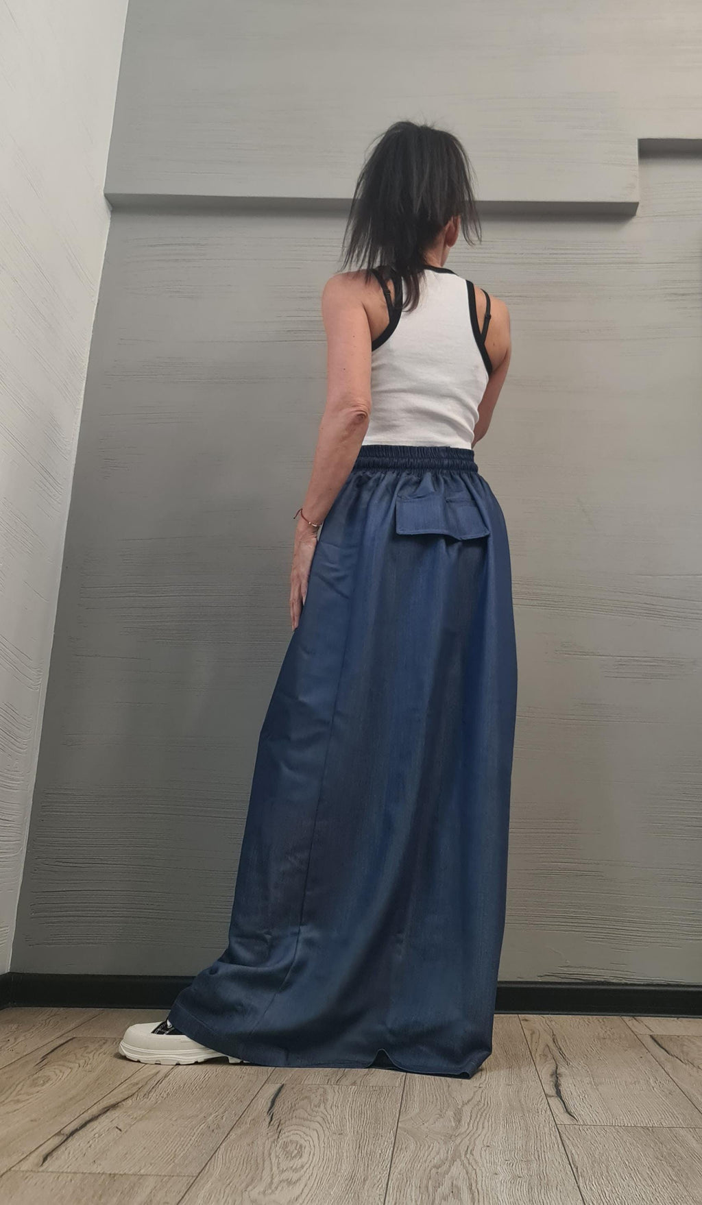 Asymmetric Denim Pants Women, Deconstructed Pants, Gothic Pants, Extravagant Pants, Avant Garde Pants, Wide-leg Pants, DRESSSHOESCODE