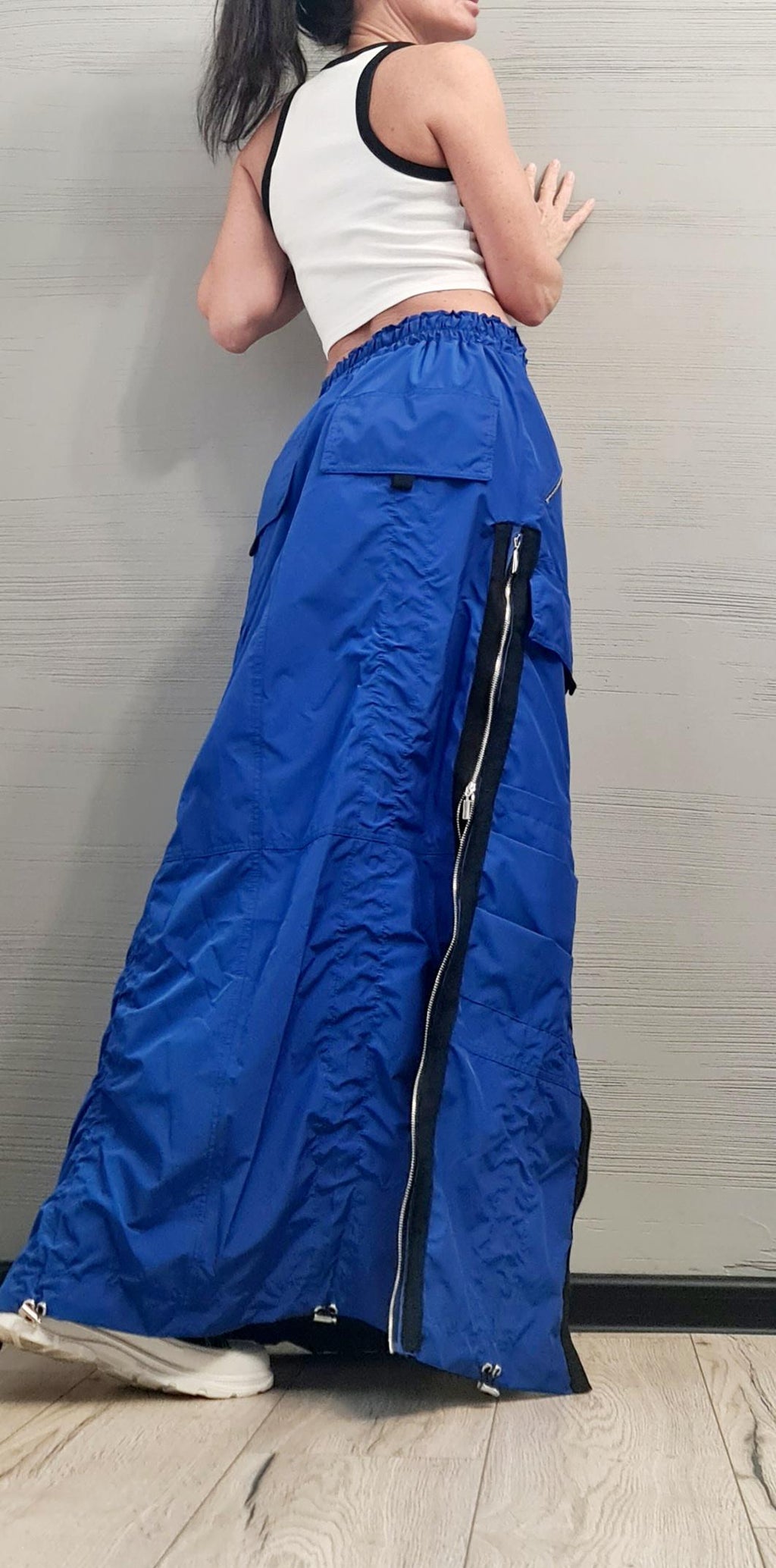 New collection Extravagant Long Skirt, Deconstructed Avant Garde Skirt Outside Pockets, Sexy Skirt Dress, DRESSSHOESCODE