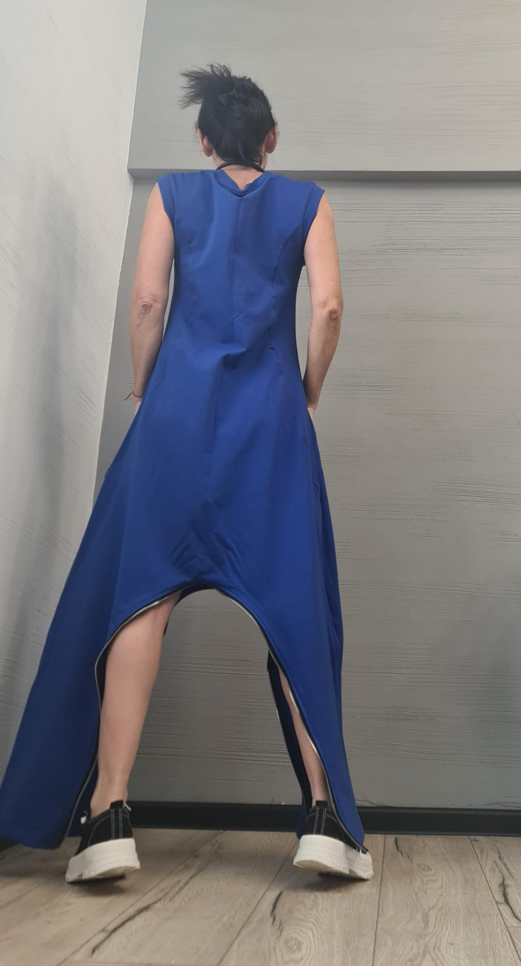 Harem Jumpsuit Dress, Asymmetric Loose Jumpsuit Dress, Extravagant Jumpsuit Dress, Plus Size Clothing, Women Overall