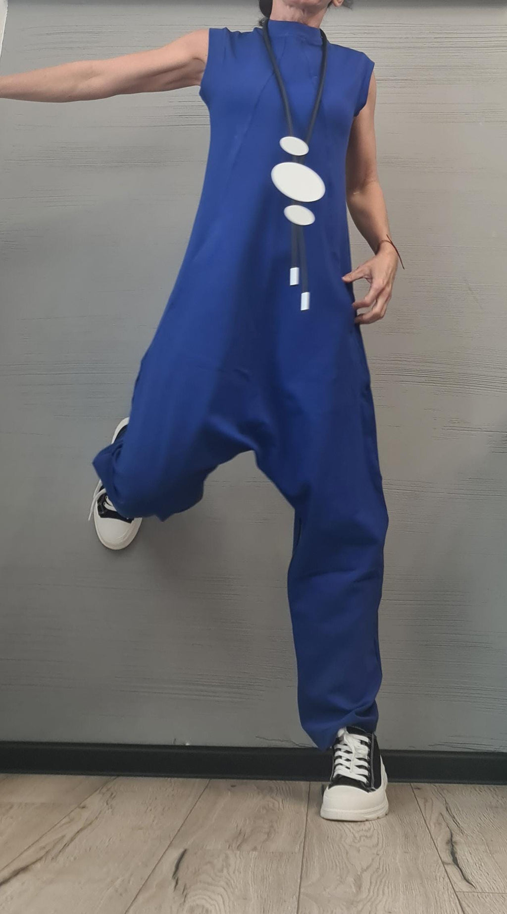 Harem Jumpsuit Dress, Asymmetric Loose Jumpsuit Dress, Extravagant Jumpsuit Dress, Plus Size Clothing, Women Overall