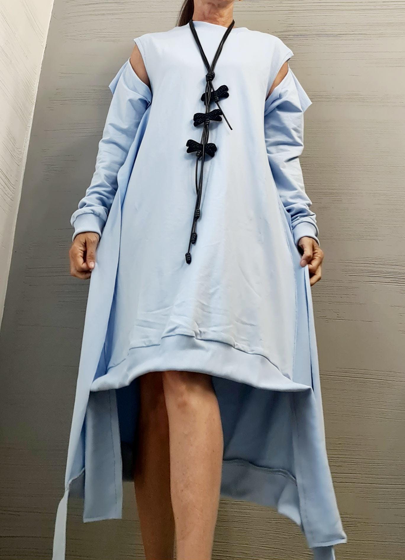 Asymmetrical tunic, Avant Garde Loose Tunic, Deconstructed Top, Oversize Tunic, Long Short Sleeve Top DRESSSHOESCODE