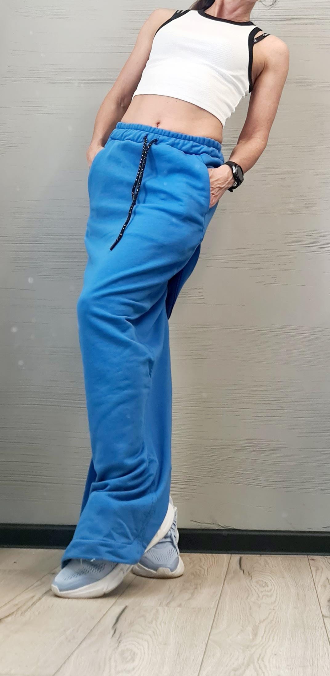 Extravagant Skirt, A Line Skirt, Women's Maxi Skirt with Pockets, Sporty Cotton Skirt,Skirt interesting back cut with overlap, Sexy Skirt