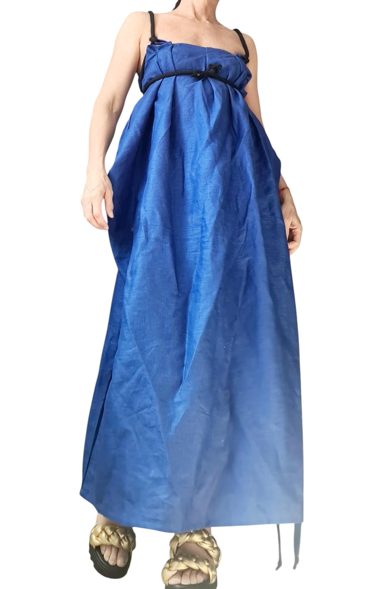 Linen Long Dress, Asymmetric Dress, Plus Size Clothing, Oversize Dress, Sleeveless Dress, Open back, New collection