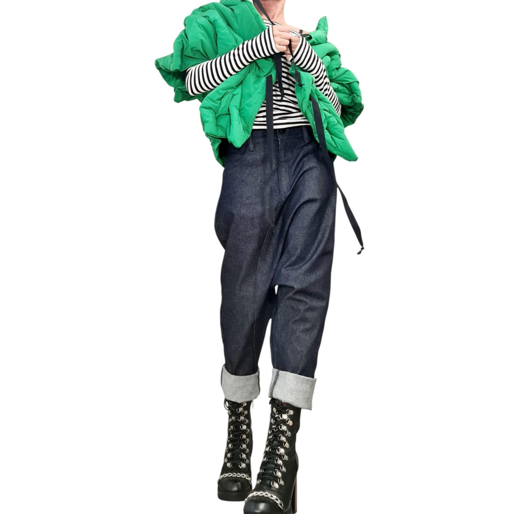 Short Extravagant Winter Jacket, Royal blue Women Short Jacket, Asymmetric Jacket, Waterproof Jacket, Windproof Jacket, Puffer Jacket