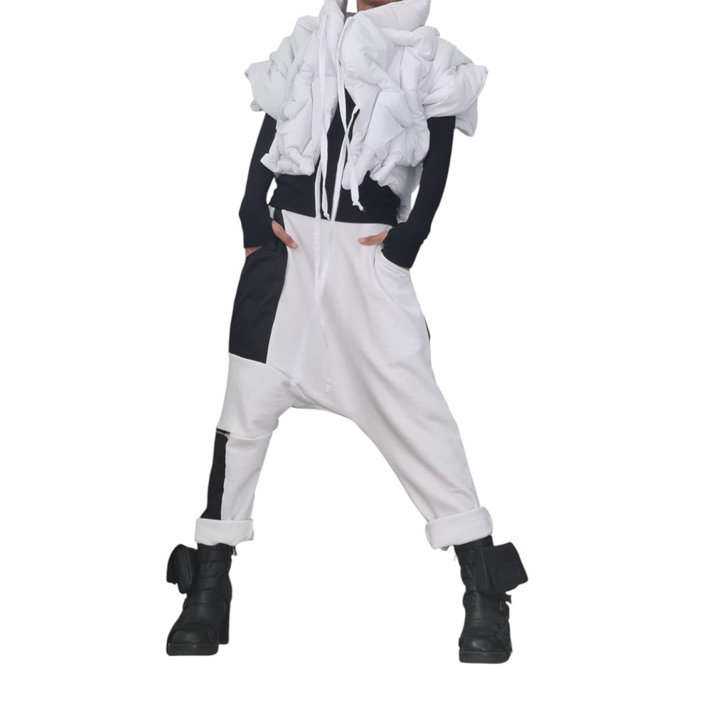 Short Extravagant Winter Jacket, Royal blue Women Short Jacket, Asymmetric Jacket, Waterproof Jacket, Windproof Jacket, Puffer Jacket